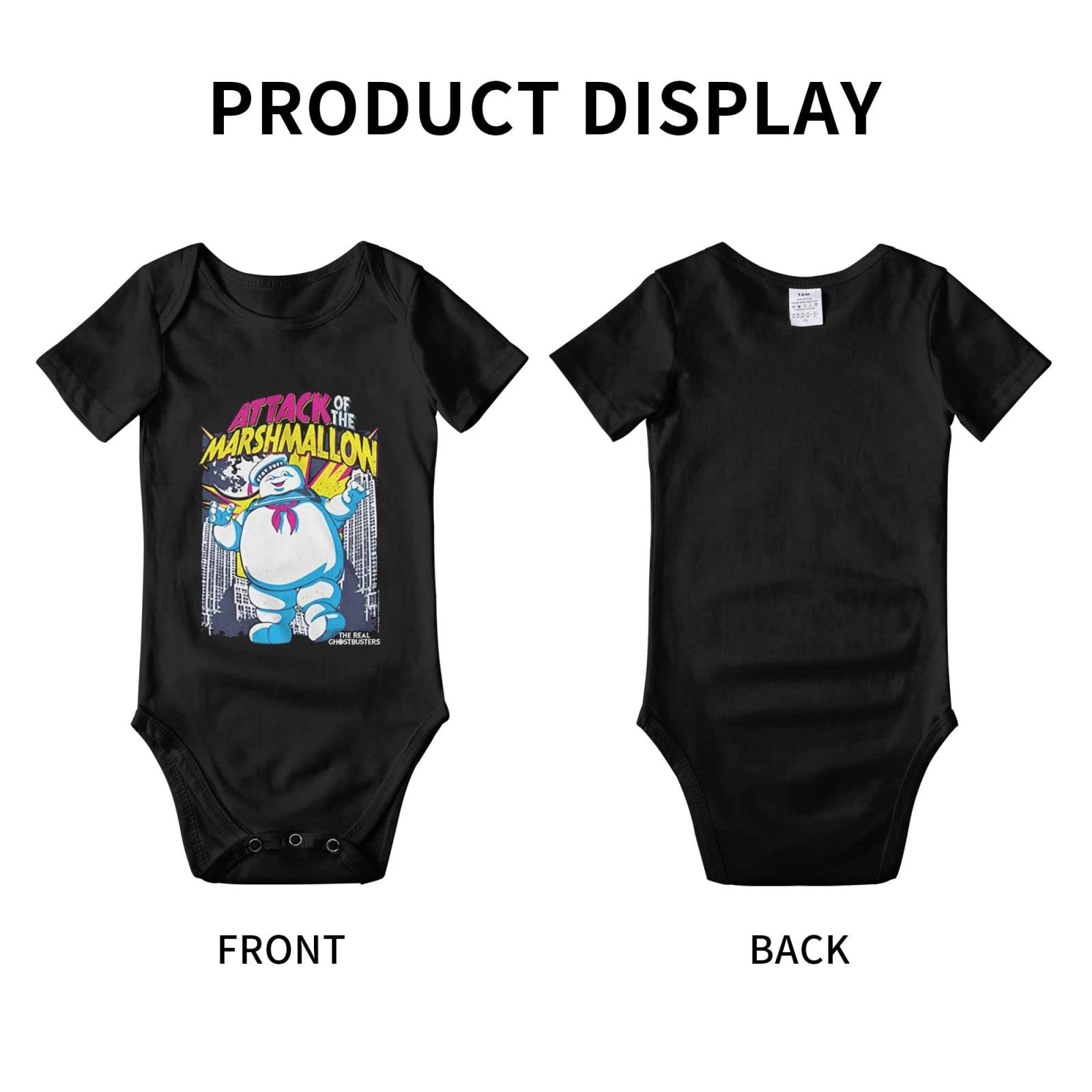 Ghostbusters Baby Onesie - Newborn Romper Unisex Short Sleeve Bodysuit | 3D Printed Cotton Jumpsuit | Soft Cute Outfit for 0-18 Months Boys & Girls | Perfect for Halloween, Cosplay & Daily Wear