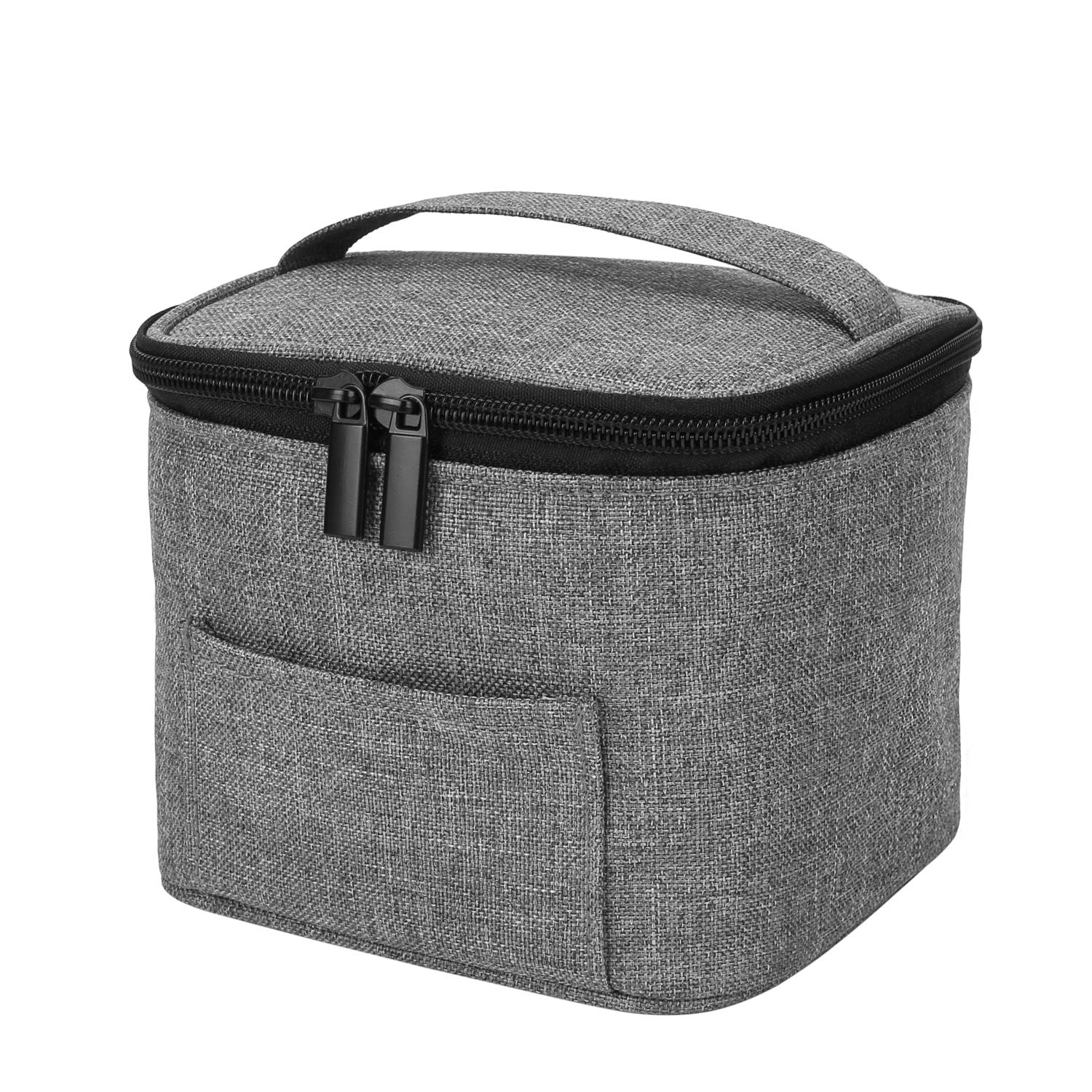 Luxja Leakproof Breastmilk Cooler Bag - Holds Four 5oz Bottles, Insulated Gray Milk Storage Bag for Pumping, Travel, and Daycare Use