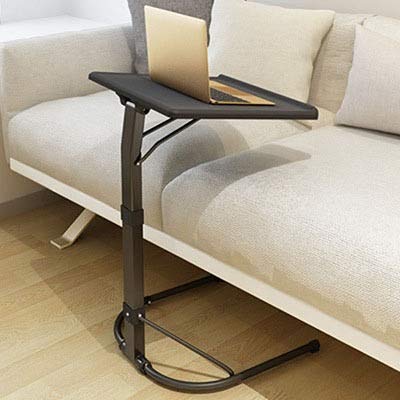 Qgg Overbed Laptop Desk - Adjustable Folding Mobile Bedside Table for Sofa, Study, and Work - Perfect for Home, Office, and Dorm Use (Color: HH370500BL)