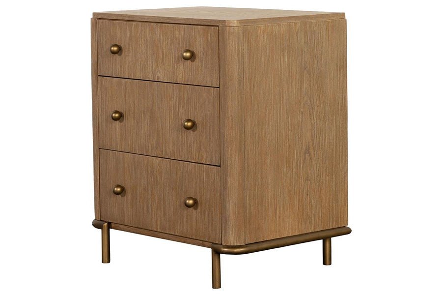 Arianna Sand Nightstand - Modern Bedside Table with Storage Drawer for Bedroom, Living Room, or Guest Room - Perfect for Small Spaces and Home Decor