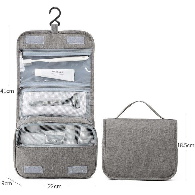 Waterproof Hanging Foldable Travel Toiletry Bag for Women & Men - Perfect for Camping, Gym, and Vacation Trips | A1352
