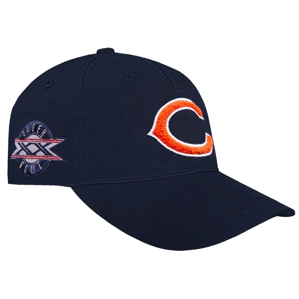Chicago Bears Super Bowl 20 Strapback Hat for Men - NFL Officially Licensed Adjustable Snapback Cap - Perfect for Game Day, Tailgating & Sports Fan Gifts