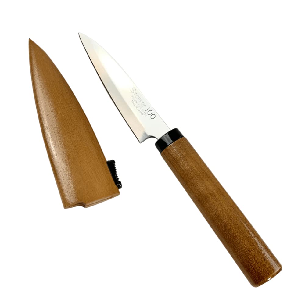 Premium Japanese High Carbon Stainless Steel Fruit & Paring Knife - Sharp Kitchen Utility Knife for Slicing Fruits, Vegetables & Precision Cutting - Made in Japan - Ideal for Home Chefs & Professional Kitchens