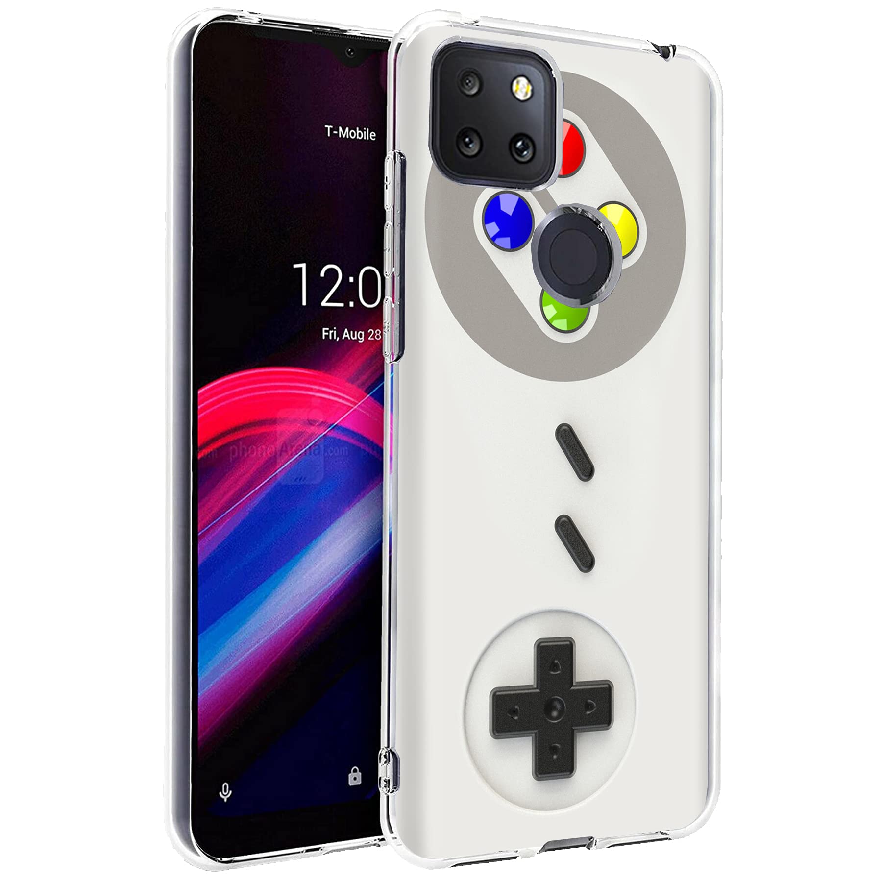 TCL REVVL 5G Case | T-Mobile REVVL 5G Phone Cover | Slim Thin TPU Gel Protective Case with Gameboy Print | Lightweight Flexible Soft Anti-Scratch | Made in USA | Perfect for Gaming, Everyday Use & Travel Protection
