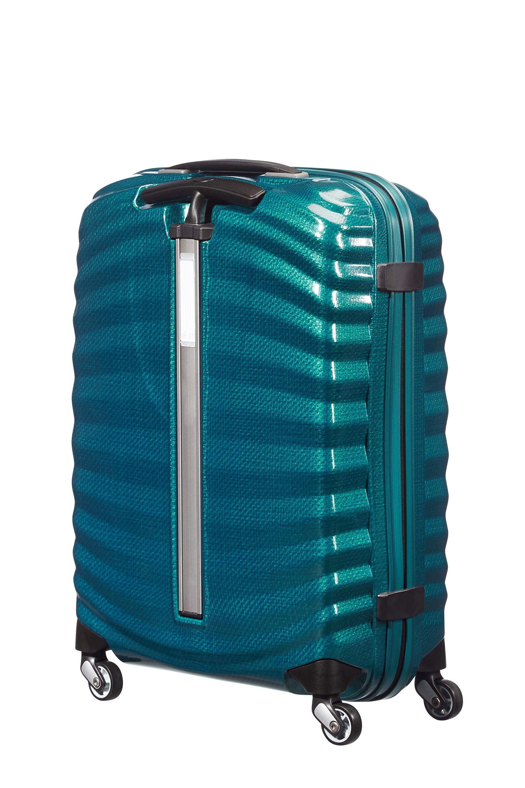 Samsonite Lite-Shock 55cm Carry-On Luggage 36L Petrol Blue - Lightweight Spinner Suitcase for Business Travel & Weekend Getaways