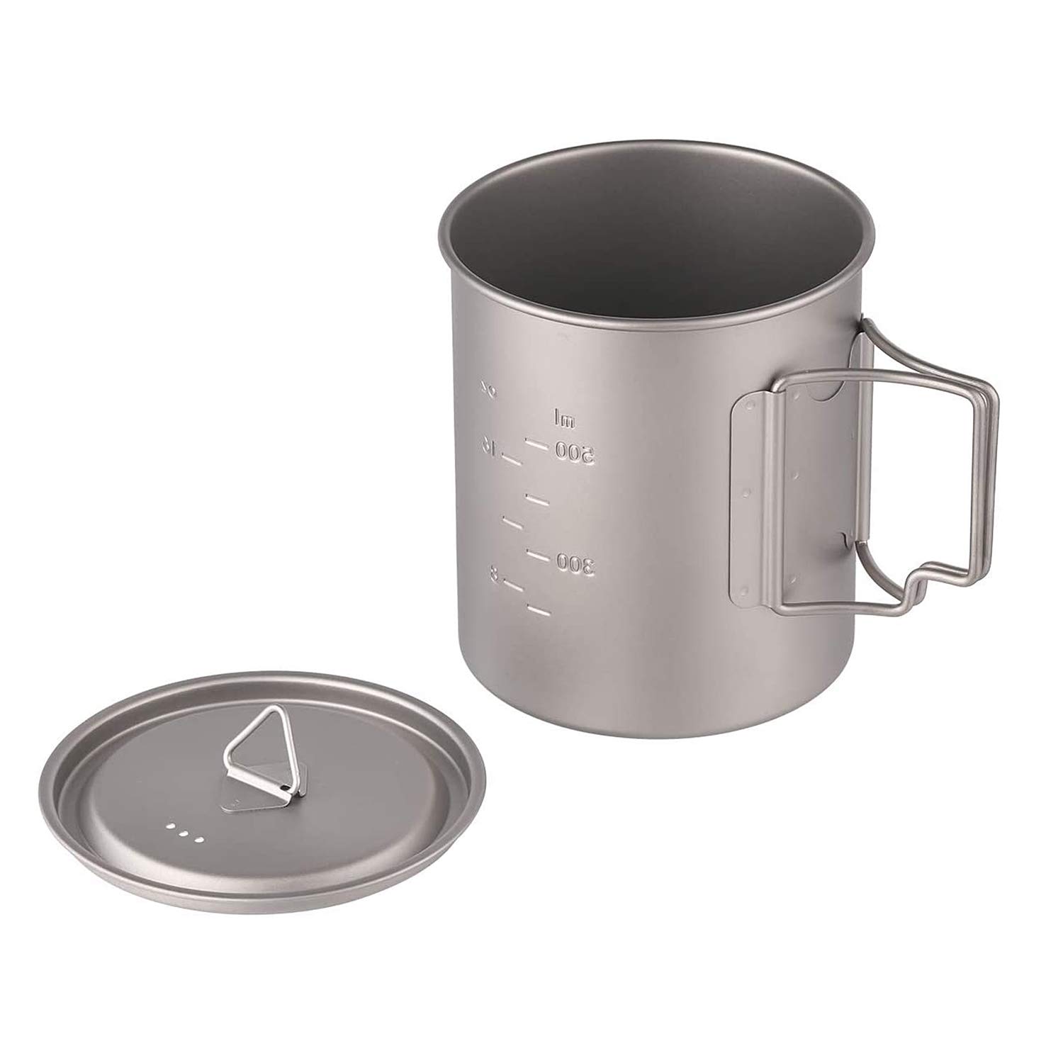 750ml Titanium Camping Pot with Lid & Foldable Handle - Ultralight Backpacking Cookware for Coffee, Cooking & Outdoor Adventures | Perfect for Hiking, Camping & Survival Gear