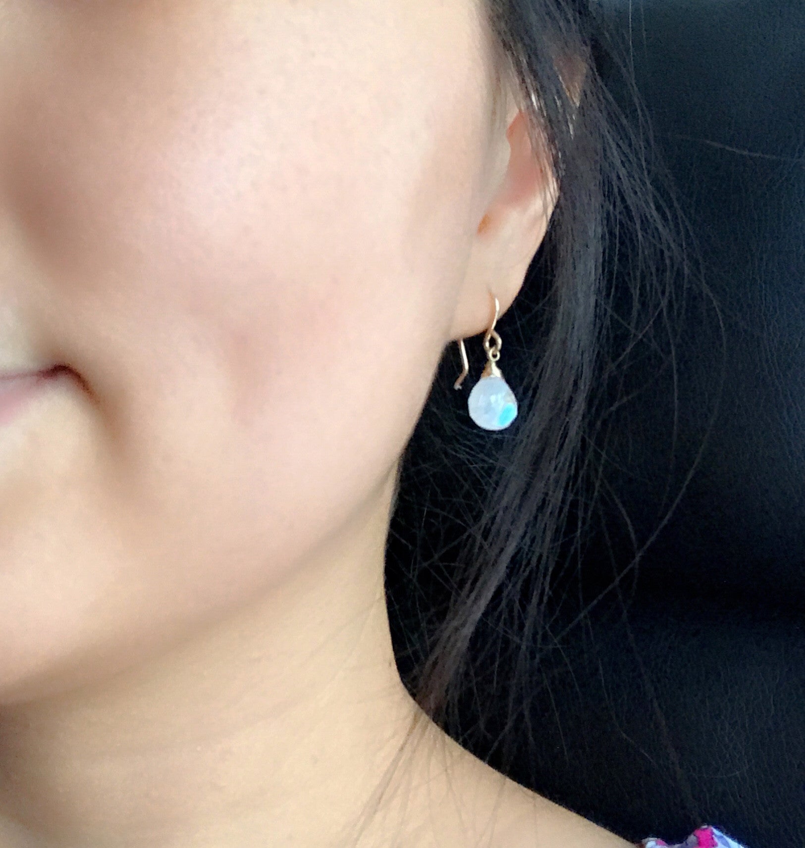 Moonstone Stud Earrings Kala (E262) - Elegant Jewelry for Women, Perfect for Weddings & Special Occasions