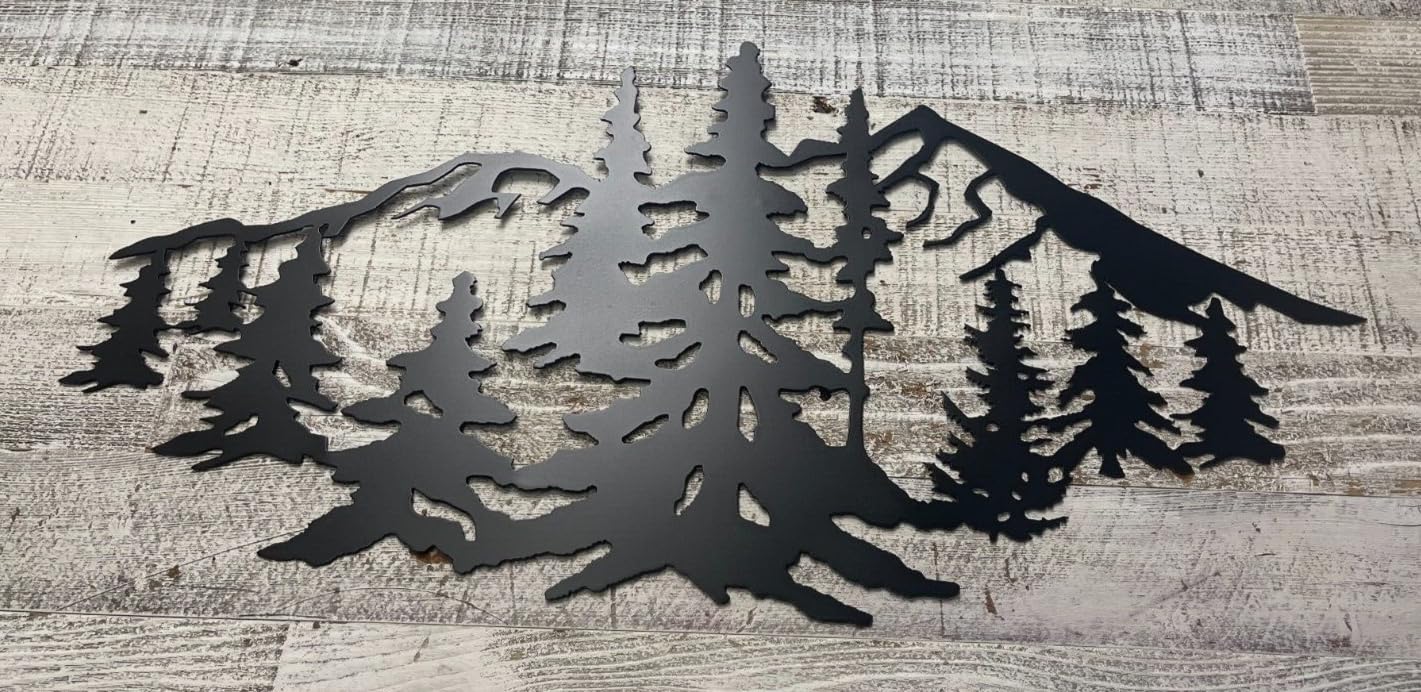 Arizona Mountain Landscape Metal Wall Art Decor - Rustic Home & Office Wall Decor for Living Room, Bedroom, or Cabin