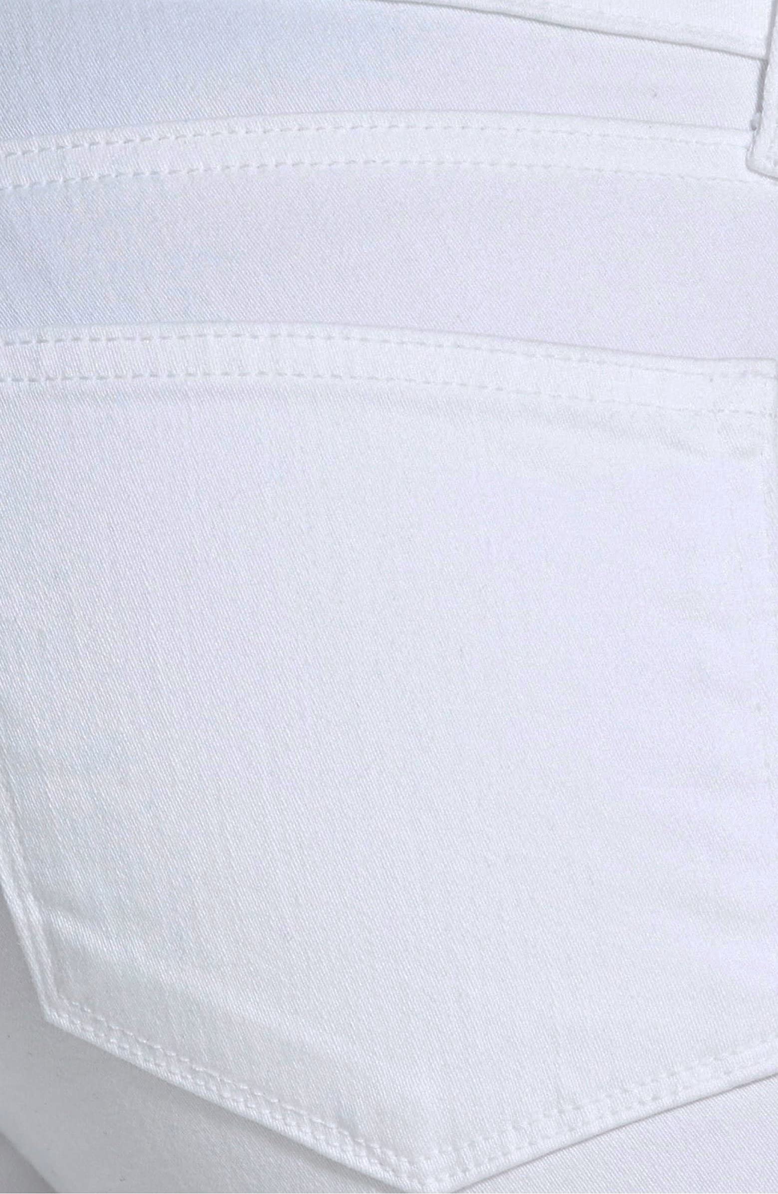 PAIGE Verdugo Crop Jeans for Women - High Waist Distressed Denim Pants in Optic White (Size 27) | Perfect for Casual Outfits, Weekend Wear & Street Style Fashion