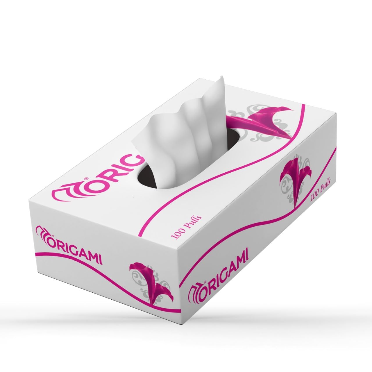 Premium Origami 2-Ply Facial Tissues | 3-Pack Soft Car Tissues (100 Pulls/Box, 600 Sheets Total) | For Home, Office & Travel Use