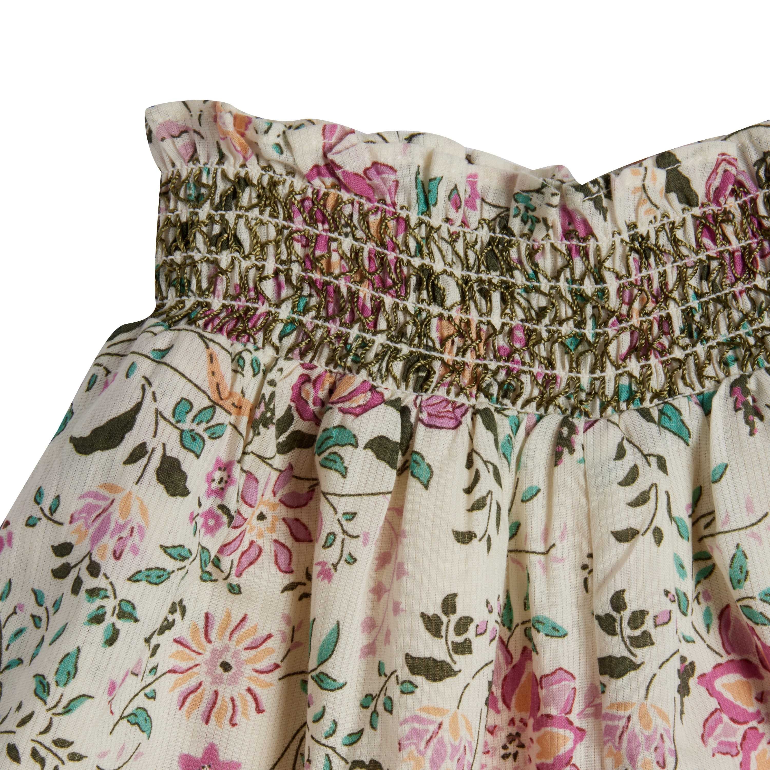 Bonheur du Jour Paris Bloomy Girl Skirt - Floral Rose Print A-Line Skirt for Women | Perfect for Spring Outfits, Garden Parties & Romantic Dates
