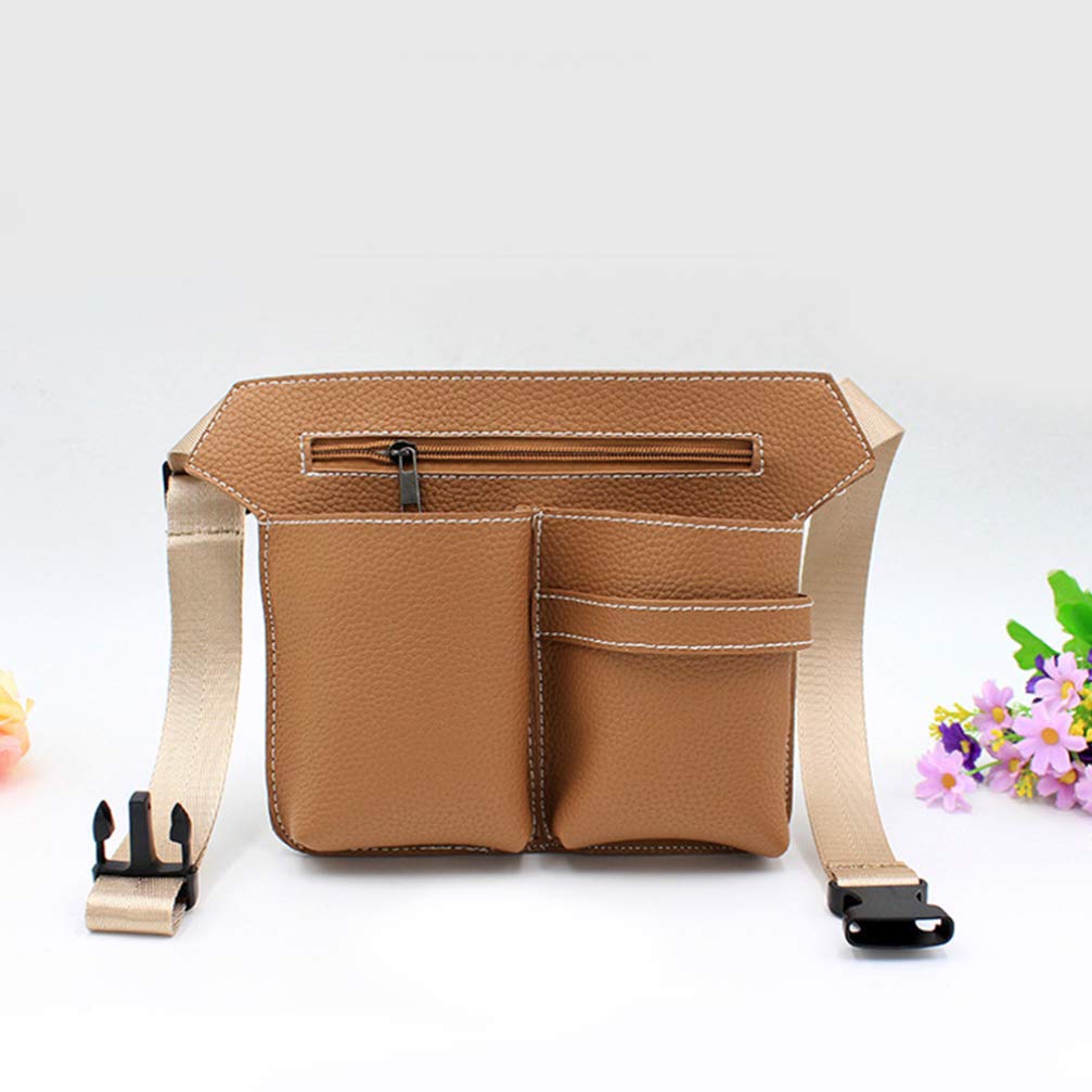 Lurrose 1pc Hair Stylist Waist Bag - Professional Salon Tool Organizer Pouch for Hair Care Equipment, Crossbody Work Belt Bag for Men & Women - Perfect for Salon Stylists, Barbers & Mobile Hairdressers (PU Leather)