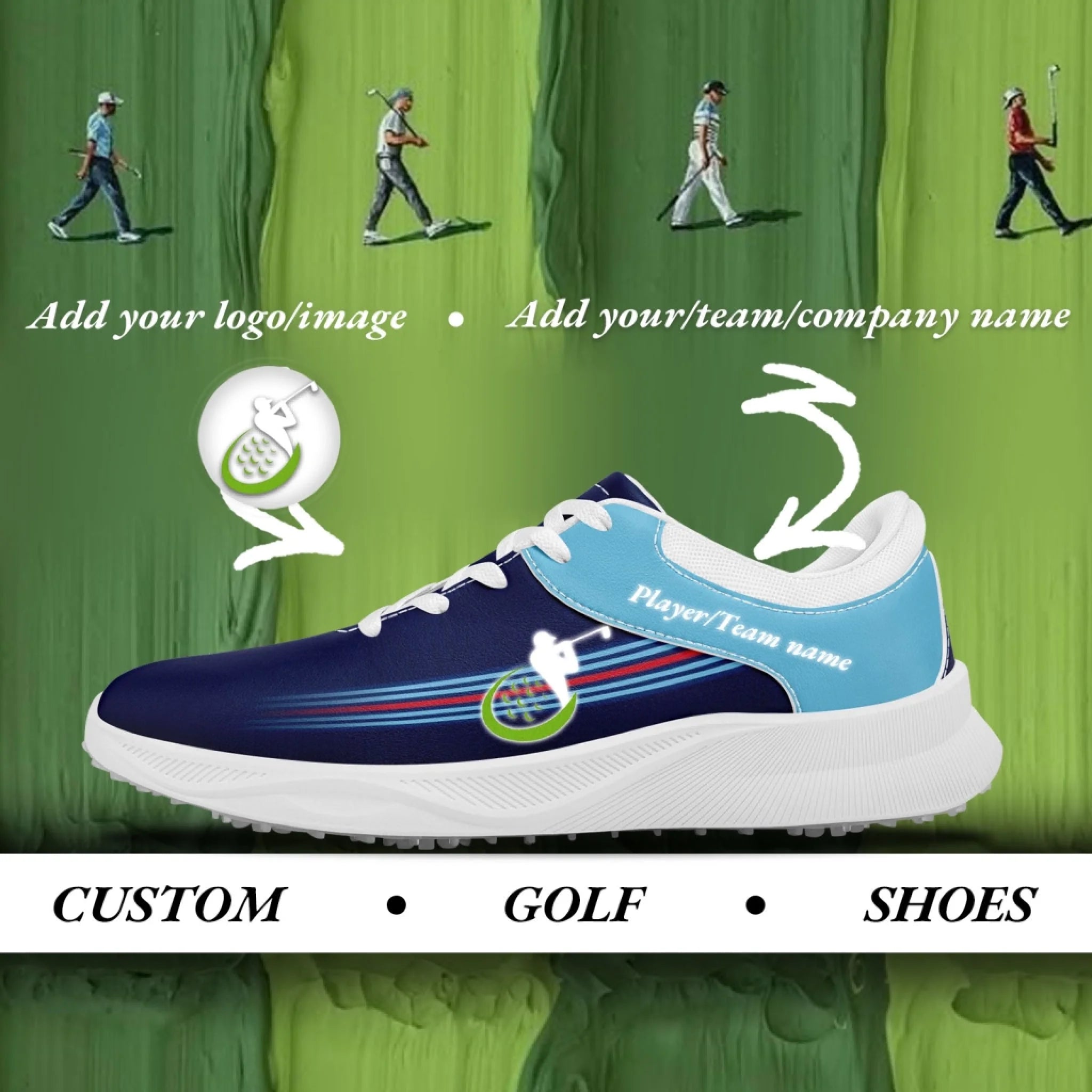 Custom Golf Performance Sneakers - Personalized Durable Athletic Shoes for POD Resellers | Breathable Comfort for Golfing & Casual Wear (Model: FN062 25020099)