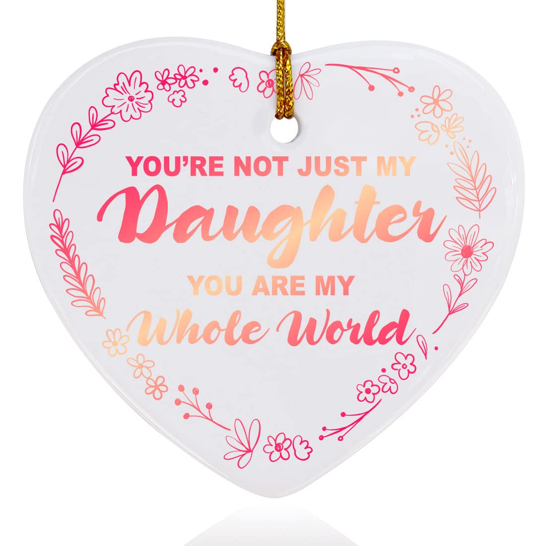 Personalized Daughter Gifts from Mom - 'You're My Whole World' Engraved Keepsake for Birthday, Graduation | Heartwarming Home Decor & Sentimental Present for Special Occasions