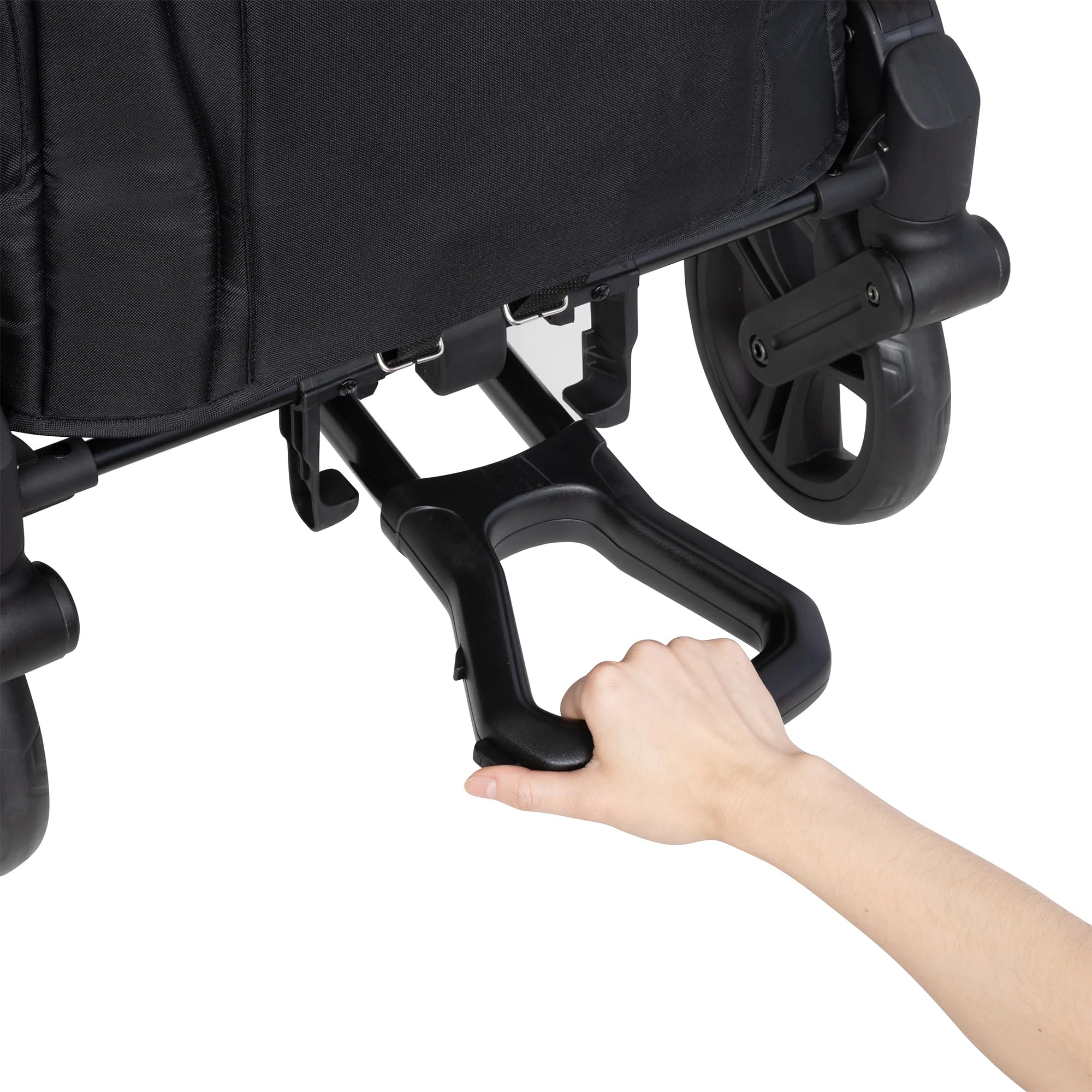 Baby Trend Expedition 2-in-1 Collapsible Stroller Wagon with Canopy & Storage | Foldable Wagon for Kids | Includes Storage Basket, 2 Trays & 6 Bottle Holders | Perfect for Park Outings, Beach Trips & Family Adventures (Modern Khaki)