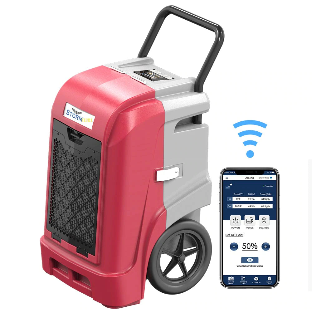 ALORAIR Smart WiFi Storm Ultra Industrial Commercial Dehumidifier with Drain Hose - 90 PPD High Capacity for Basements, Warehouses & Large Spaces