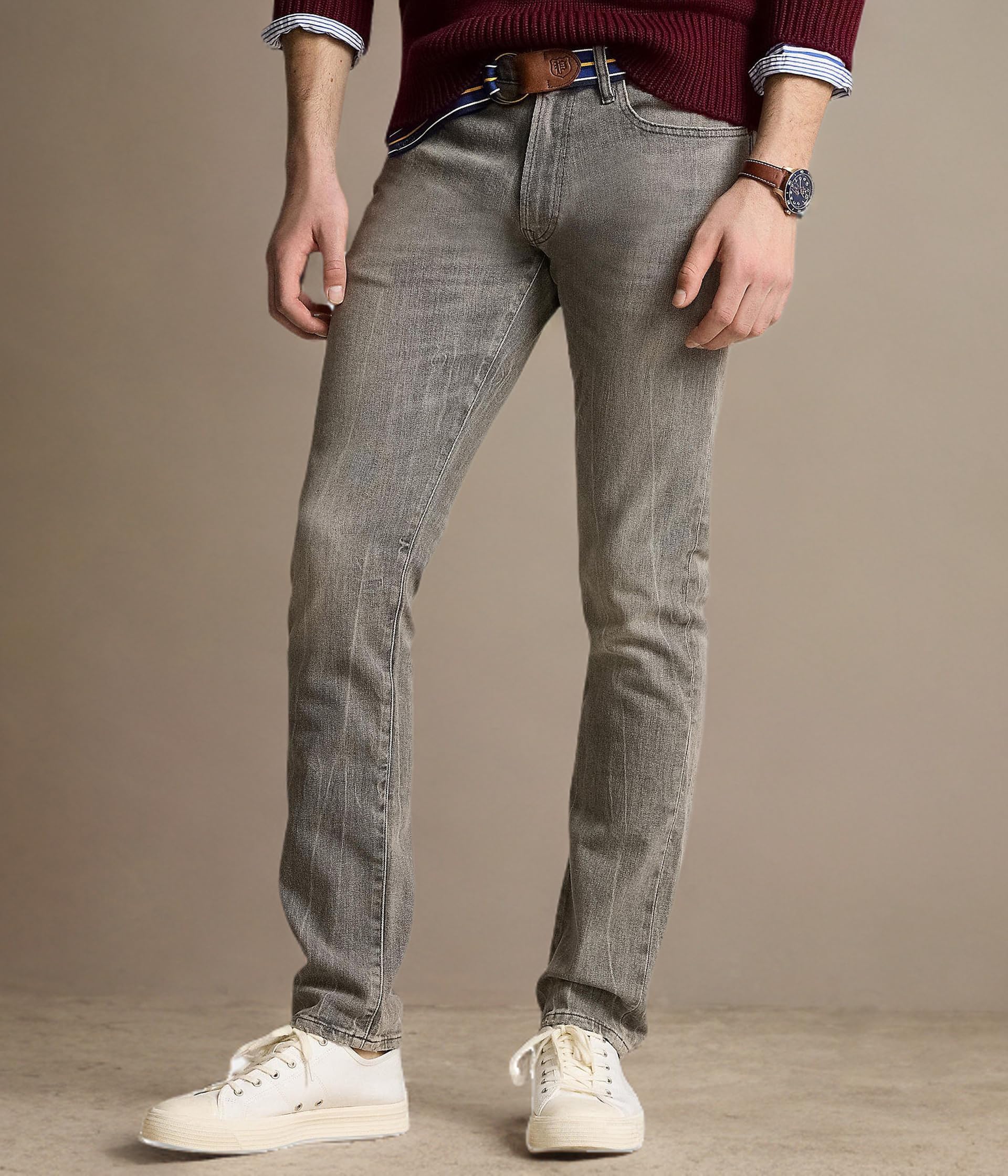 POLO RALPH LAUREN Men's Slim Fit Stretch Jeans - Classic Warren Wash Denim Pants for Casual & Business Wear | Perfect for Office, Date Night & Weekend Outings
