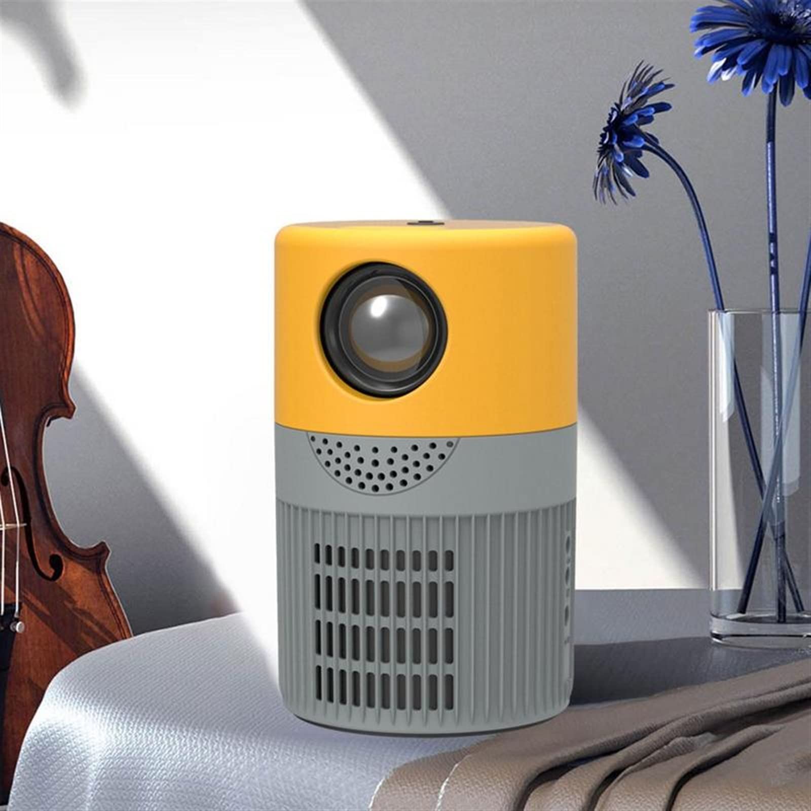 SVIOR HD 1080P Mini Projector - Portable Home Theater with WiFi, HDMI, USB, AV Inputs for iPhone, Android, Laptop, DVD, TV Box (Titanium) | Perfect for Movie Nights, Gaming & Outdoor Camping