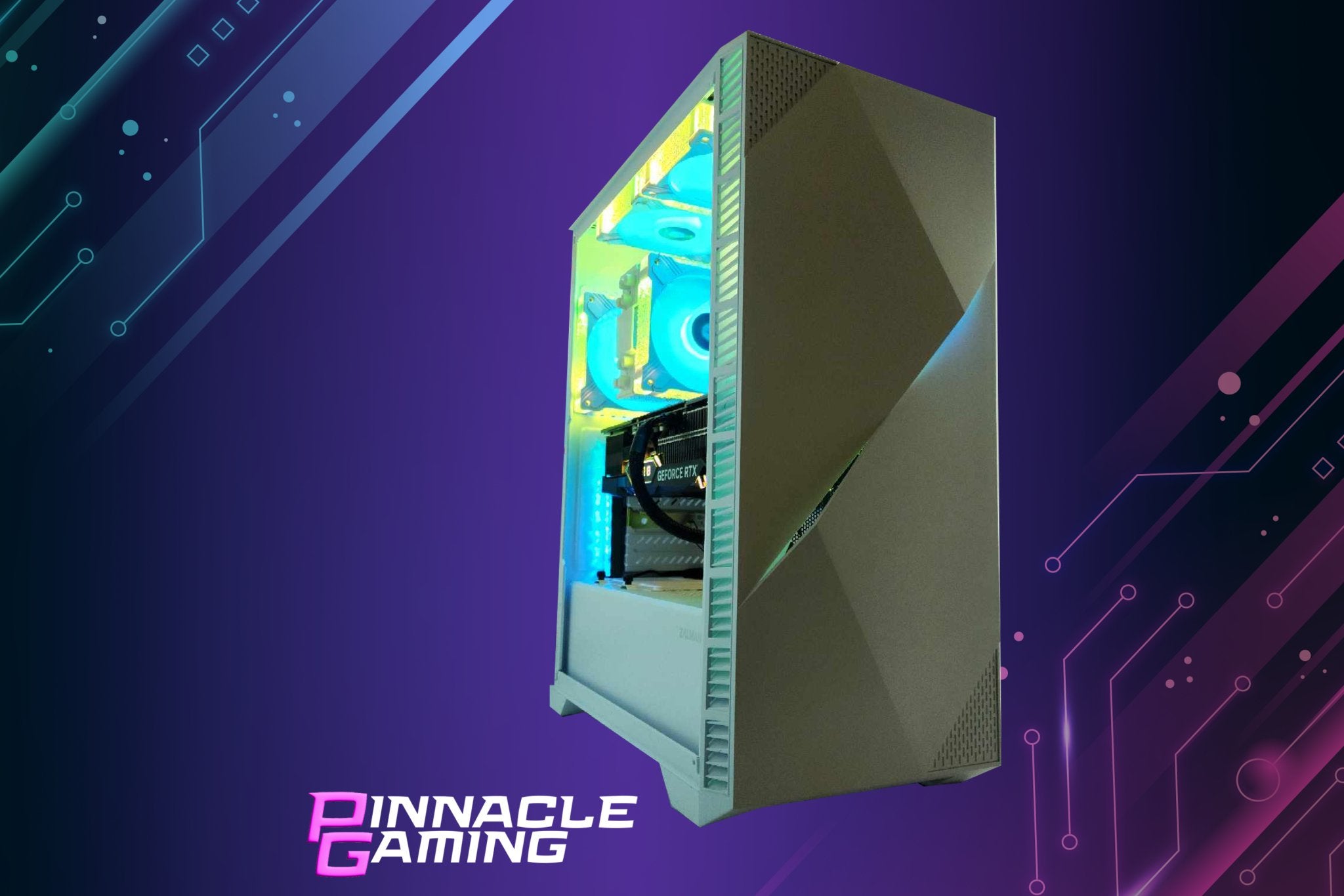 Custom Gaming Desktop PC - Intel Core i5, NVIDIA RTX 5070, 1TB + 2TB SSD, 32GB DDR5 RAM, White B760 - Perfect for Streaming, Esports & High-Performance Gaming