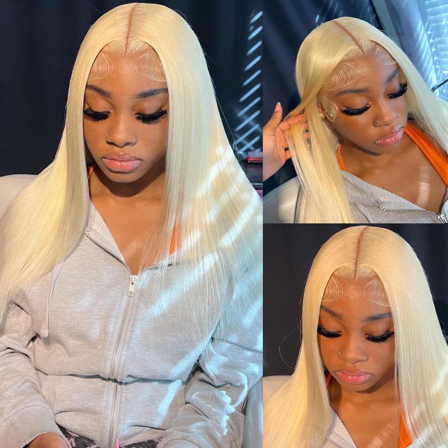 30 Inch 613 Blonde Human Hair Wig - 13x6 HD Transparent Lace Front Wig with Pre-Plucked Hairline & Baby Hair - 200% Density Straight Blonde Lace Front Wigs for Women - Perfect for Daily Wear, Cosplay, and Special Occasions