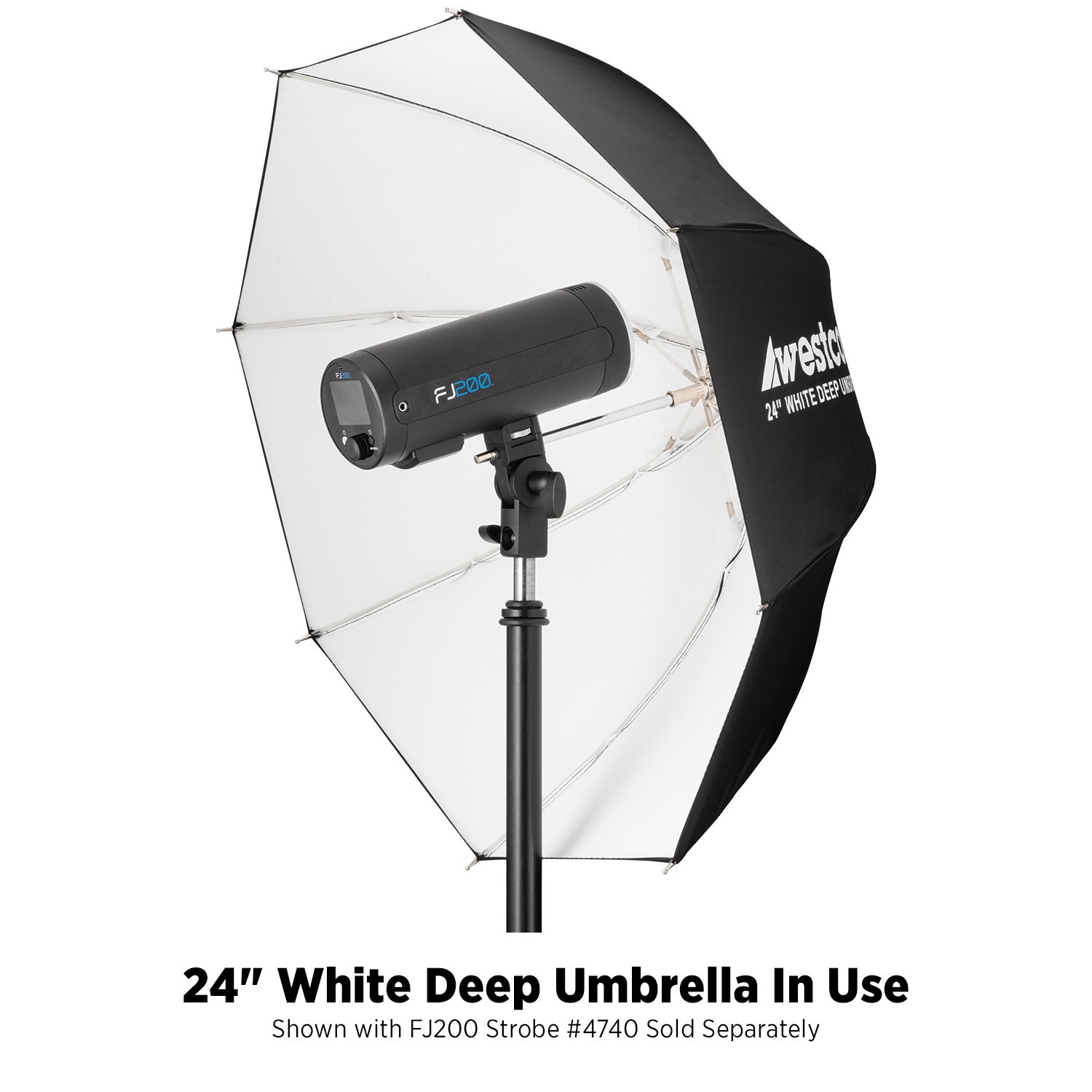 Premium Deep Umbrella - White Bounce (24 Pack) for Outdoor Events, Beach, and Patio Use