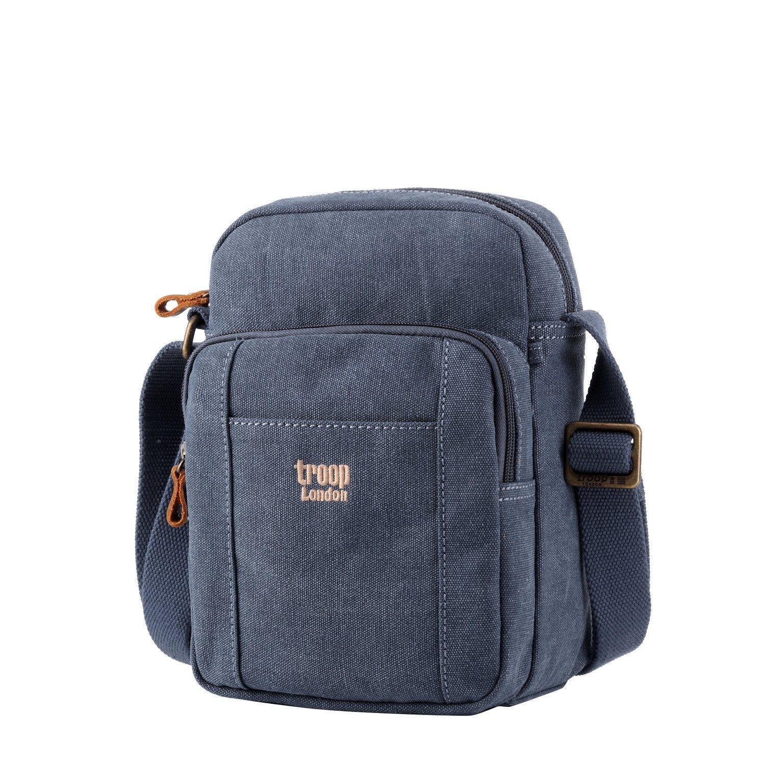 TRP0370 Troop London Classic Canvas Crossbody Bag for Men & Women - Stylish & Durable Everyday Shoulder Bag for Work, Travel & Casual Outings