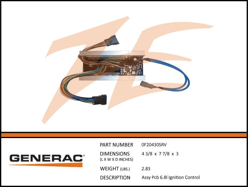 Generac 0F20430SRV PCB 6.8L Ignition Controller Assembly - Replacement Part for Generac Generators - Perfect for Home Backup Power & Emergency Use
