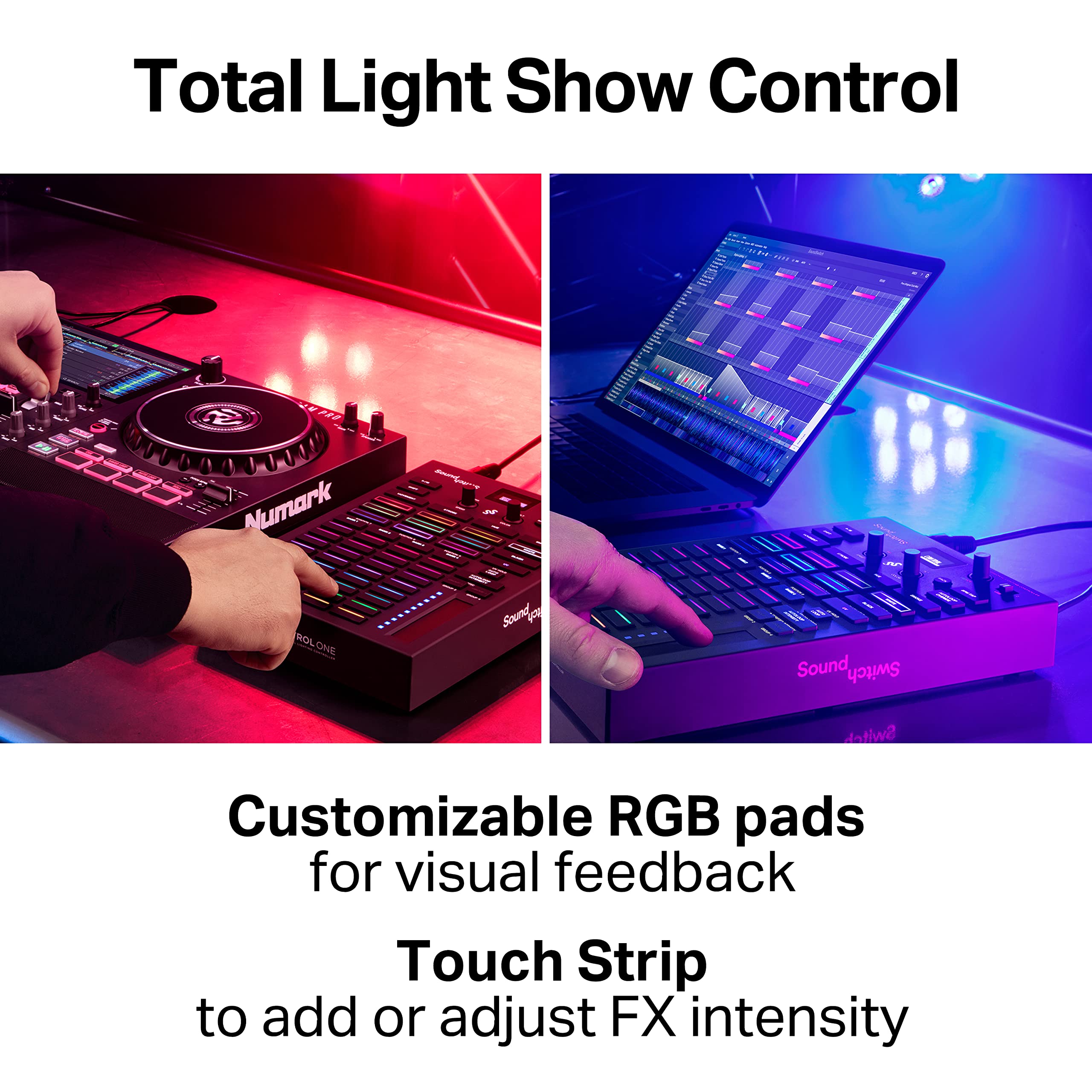 SoundSwitch Control One – Professional DMX DJ Lighting Controller with 3-Month Software License | DMX & Philips Hue Compatible | Perfect for Clubs, Stages & Home DJ Setups