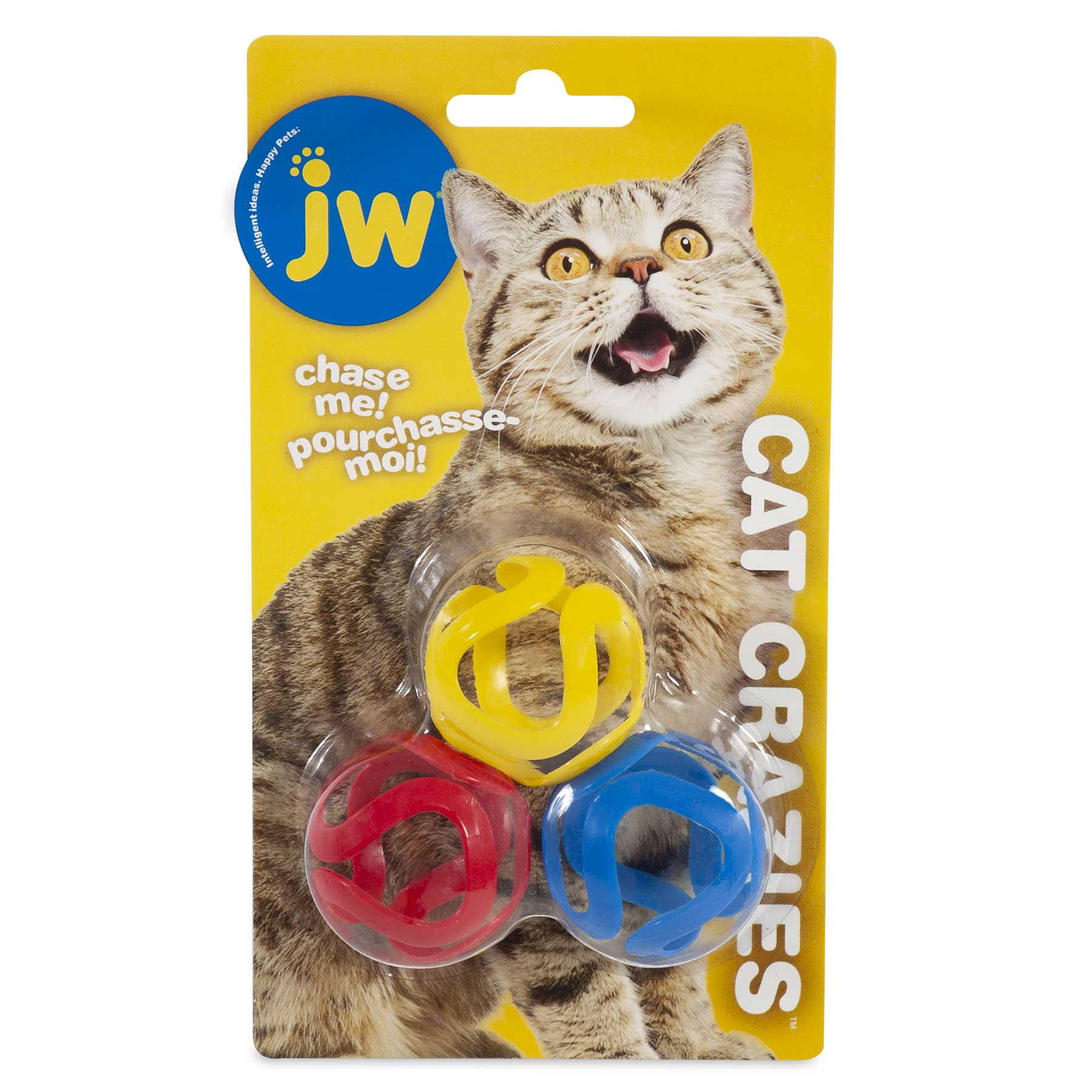 JW Cat Crazies Interactive Cat Toys for Indoor Play - Fun Feather Teaser & Crinkle Ball Set for Kittens & Adult Cats - Perfect for Exercise, Bonding & Mental Stimulation