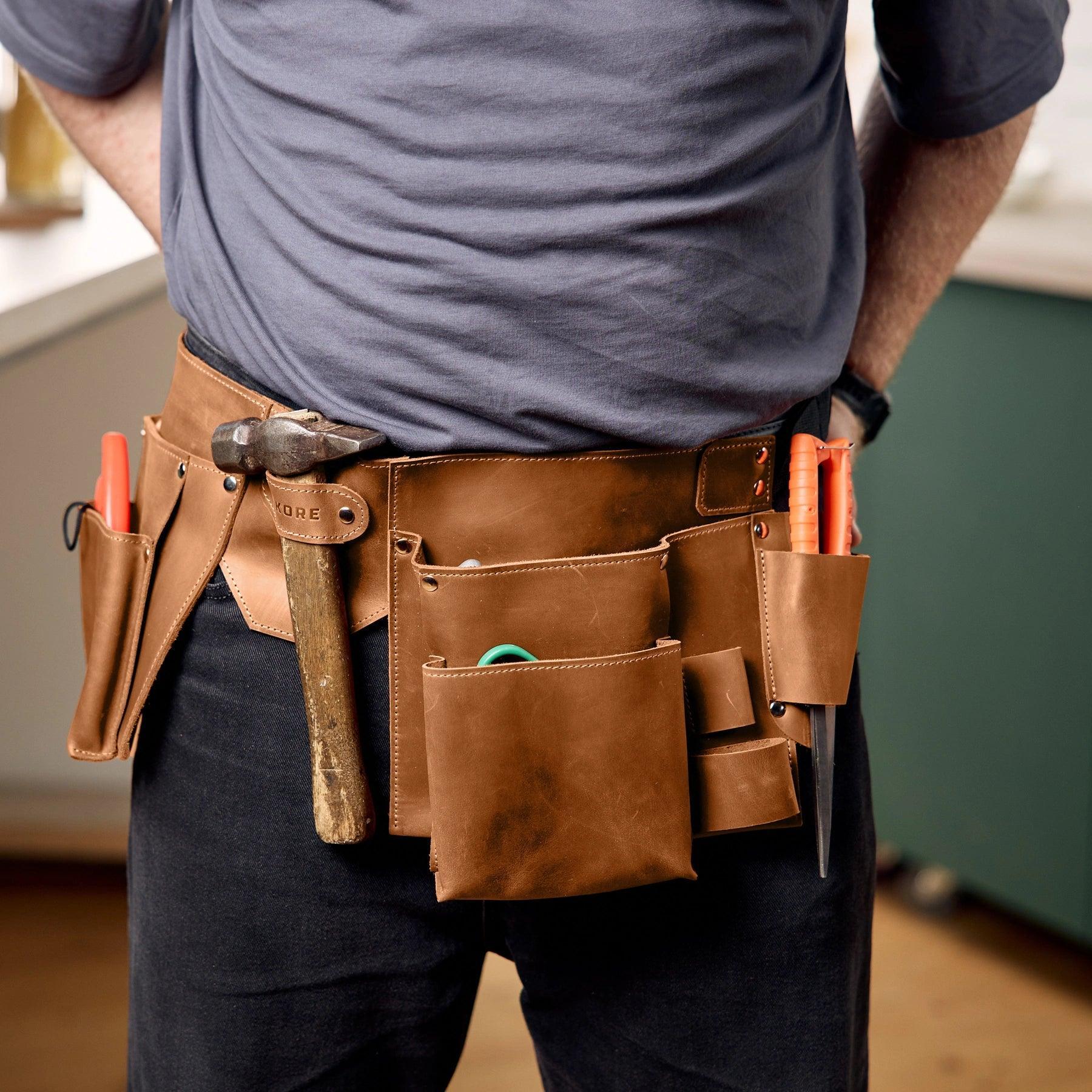 Heavy Duty Tool Belt Holster for Carpenters & Construction Workers - Adjustable & Durable Work Belt Holder for Hammers, Drills & Tools - Perfect for DIY Projects & Professional Job Sites