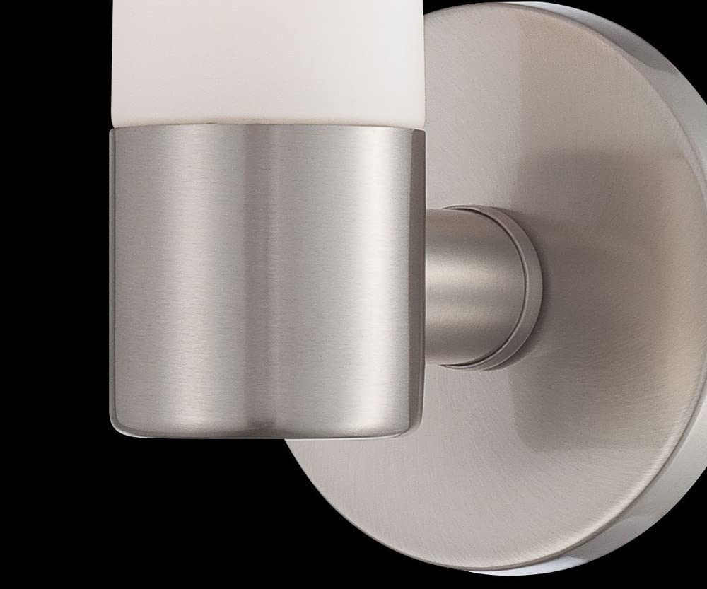 Modern 2-Light Wall Sconce with Frosted Glass - 20 x 5 Inches - Chrome Finish Wall Mount Lighting Fixture - Opal White Glass Shade - Perfect for Bedroom, Hallway & Living Room Decor - Bailey Street 79-BEL-981846