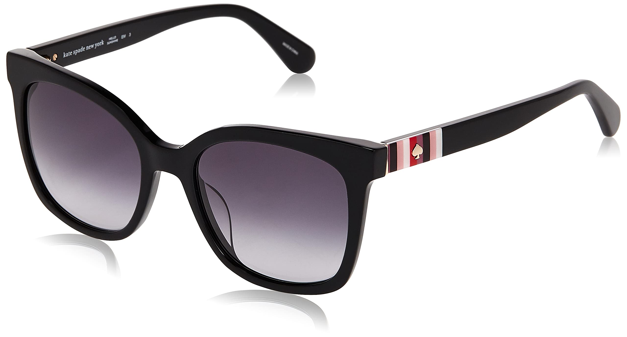Kate Spade New York Women's Kiya Square Sunglasses - UV Protection Fashion Sunglasses for Women, Stylish Square Frame with Logo Detail | Perfect for Beach, Driving & Outdoor Activities