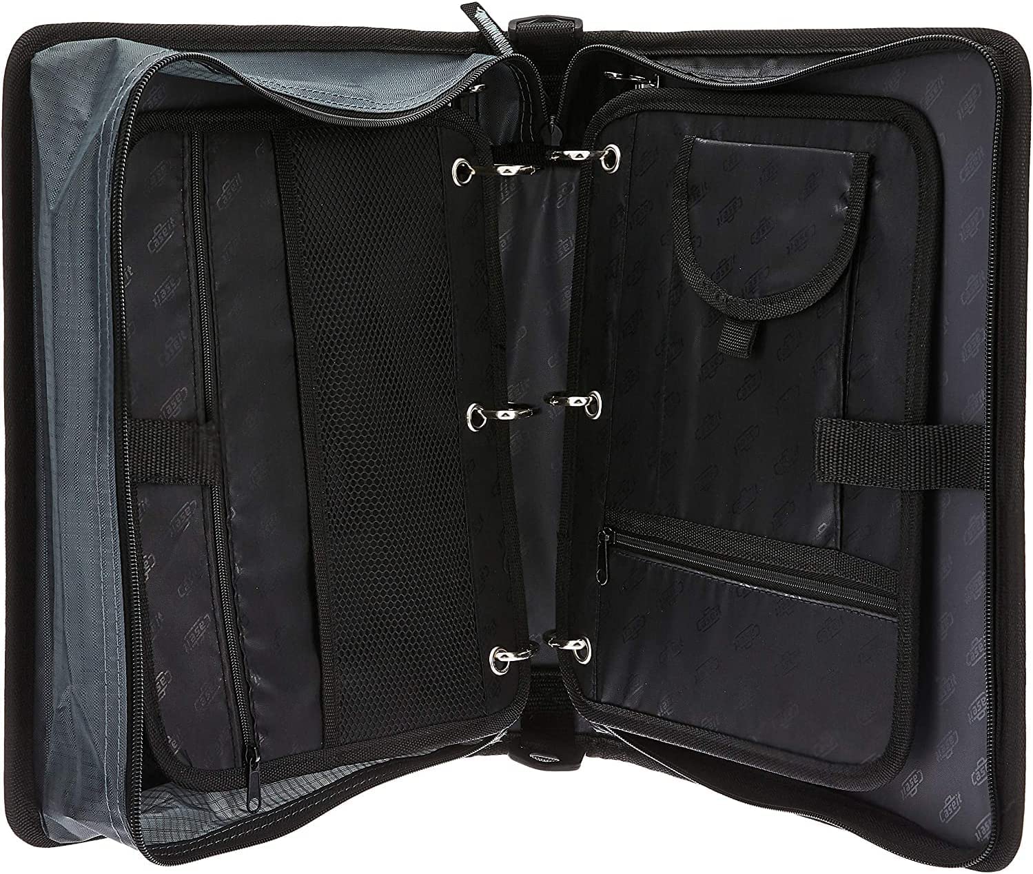Case-it The Dual 2-in-1 Zipper Binder with 1.5 Inch D-Rings, Pencil Pouch & Multiple Pockets - 600 Sheet Capacity, Includes Shoulder Strap - Spearmint Green - Perfect for School, College, Office Organization & Document Storage (Dual-101)