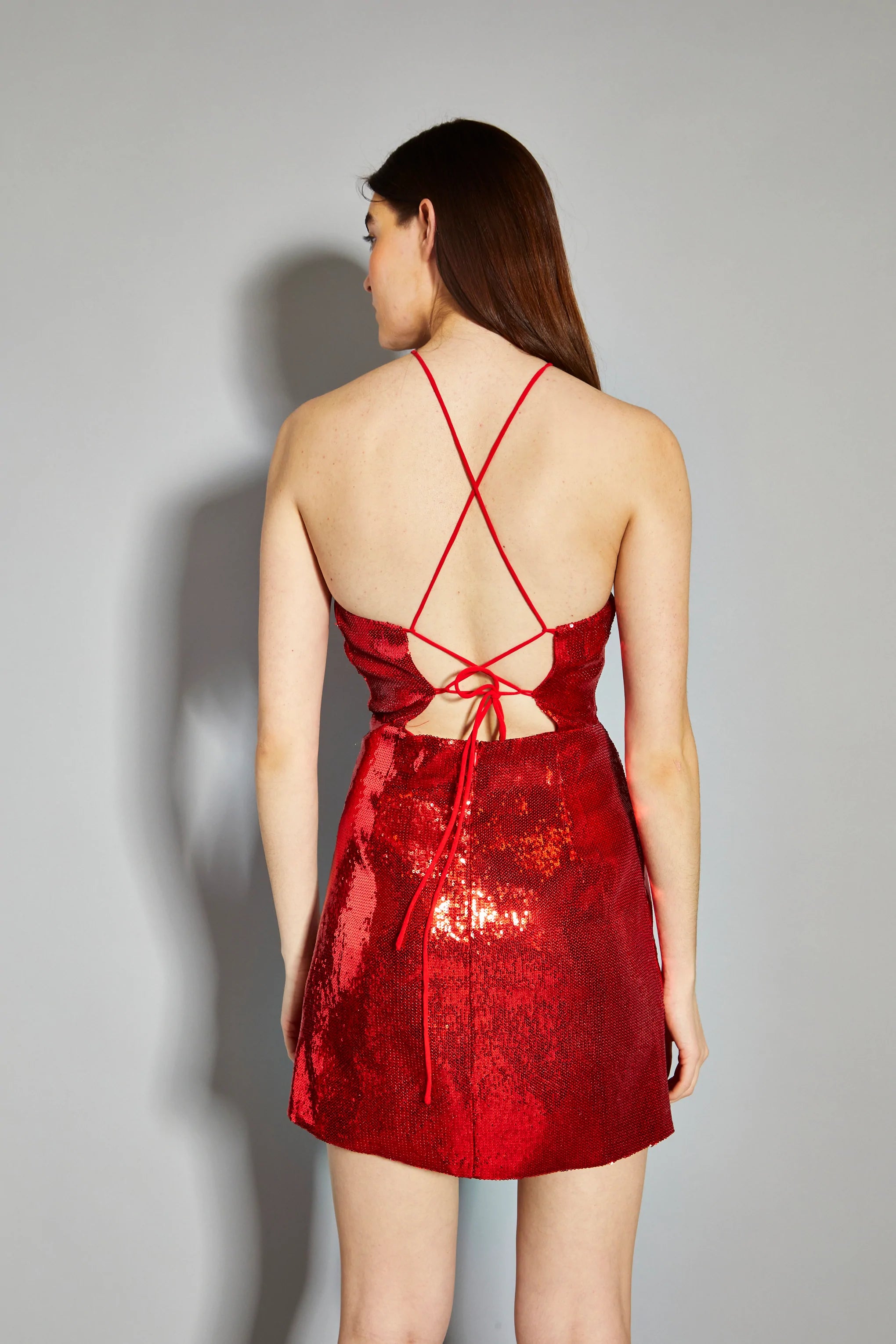 Sparkly Red Sequin Mini Skirt for Women - Party, Club, Night Out, Holiday & Festive Occasions