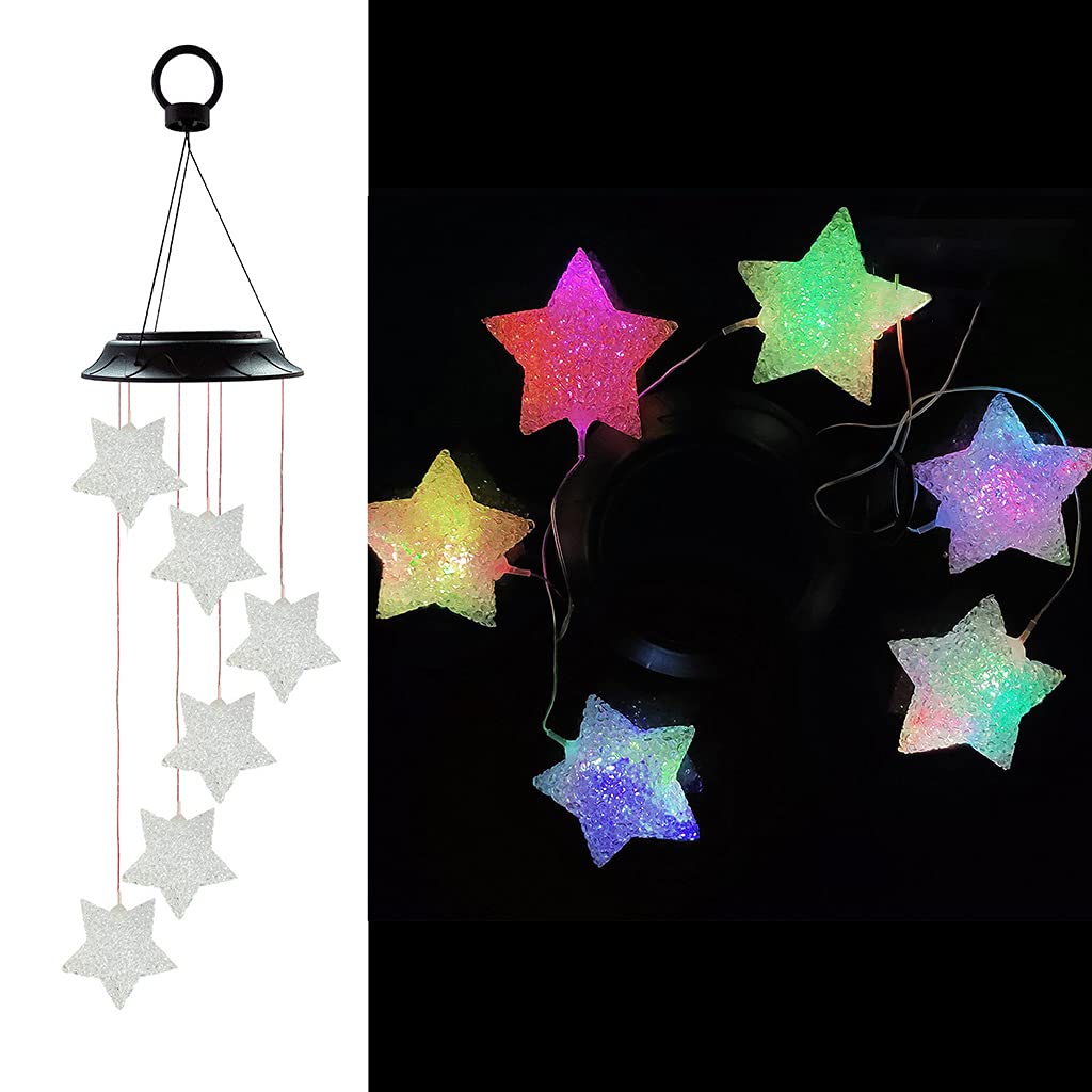 Solar Wind Chimes for Outdoor Garden Decor - Elegant Solar-Powered Luminous Wind Chimes for Patio, Yard & Home - Perfect Gift for Garden Lovers (Day & Night Use)