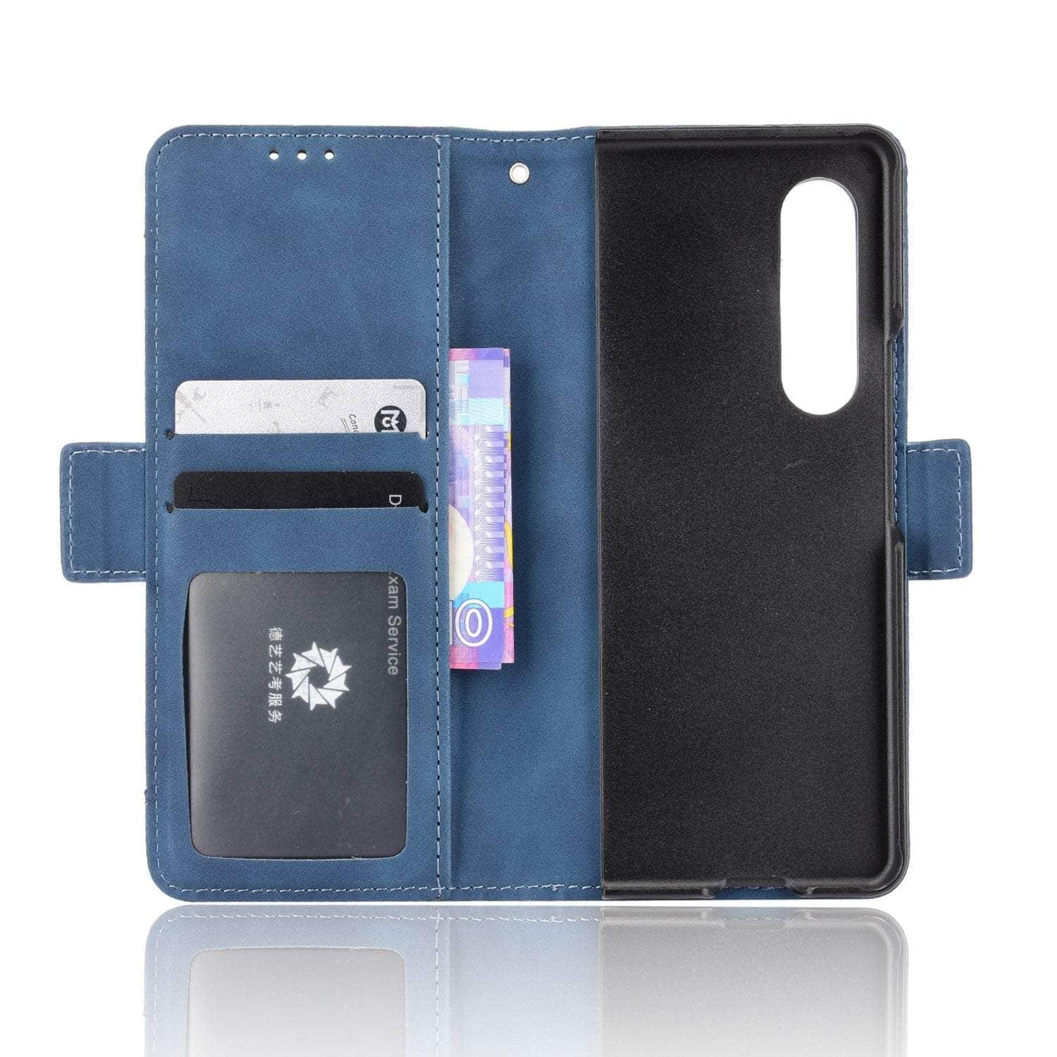Premium Vegan Leather Case for Samsung Galaxy Z Fold 4 with S Pen Slot - Slim Protective Cover for Work, Travel & Everyday Use