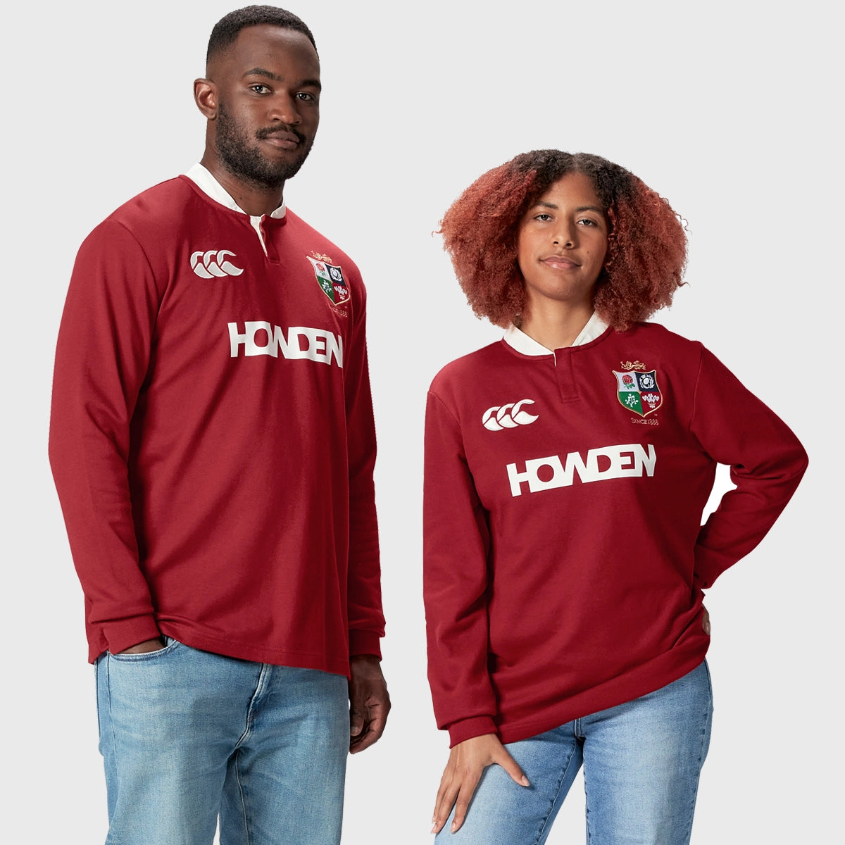 Canterbury British & Irish Lions Classic Long Sleeve Rugby Jersey - Authentic Rugby Shirt for Men - Perfect for Rugby Matches, Training & Fan Support
