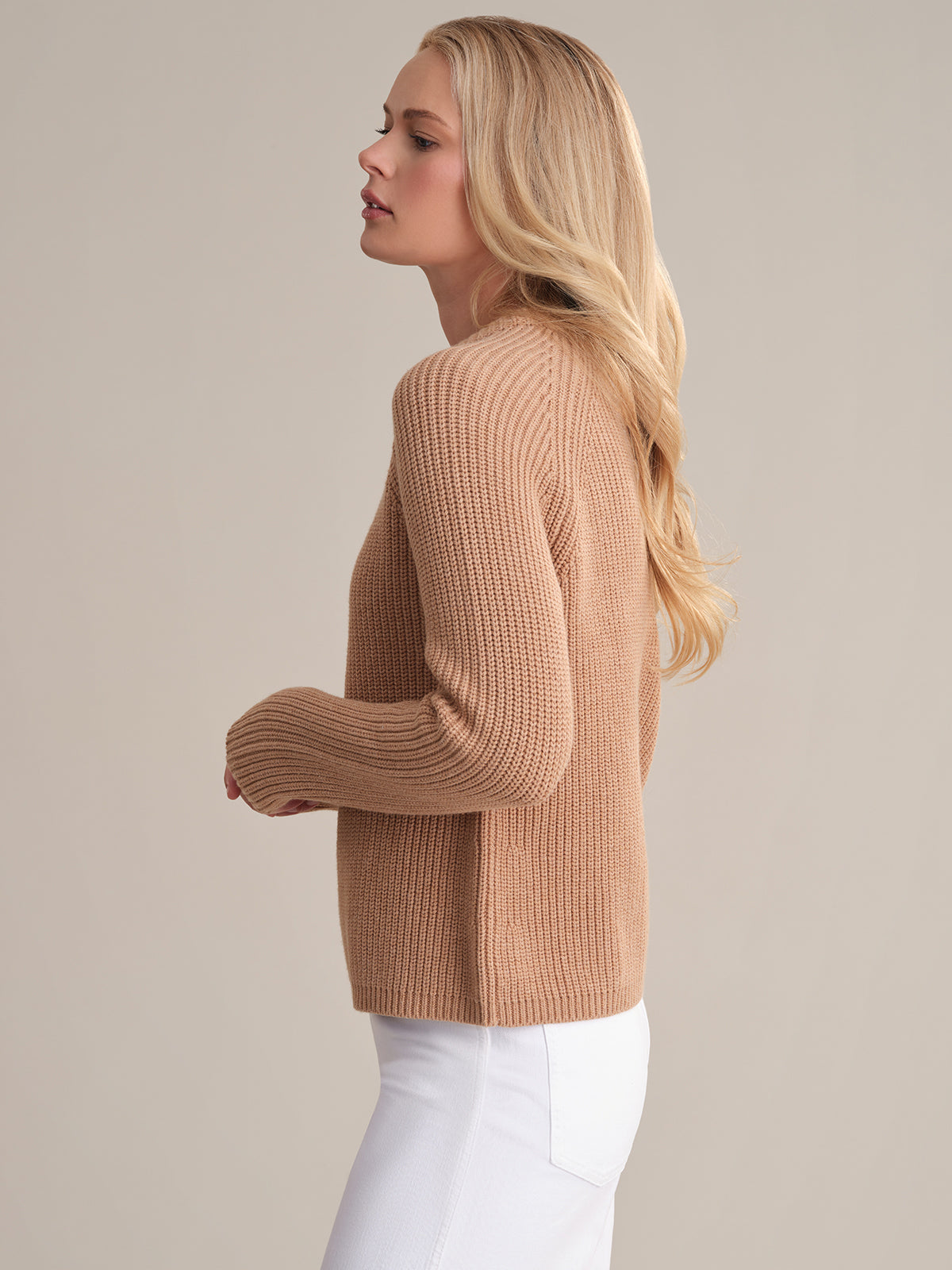Jane: Women's Crewneck Shaker Stitch Cotton Sweater - Soft Casual Pullover for Fall & Winter | Perfect for Office, Date Night & Weekend Outings