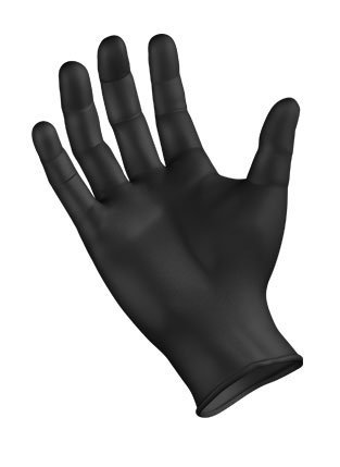 Semperforce Black Nitrile Exam Gloves Small - 100 Pcs, Latex-Free, Powder-Free, Disposable Gloves for Medical, Dental, Tattoo & Cleaning Use