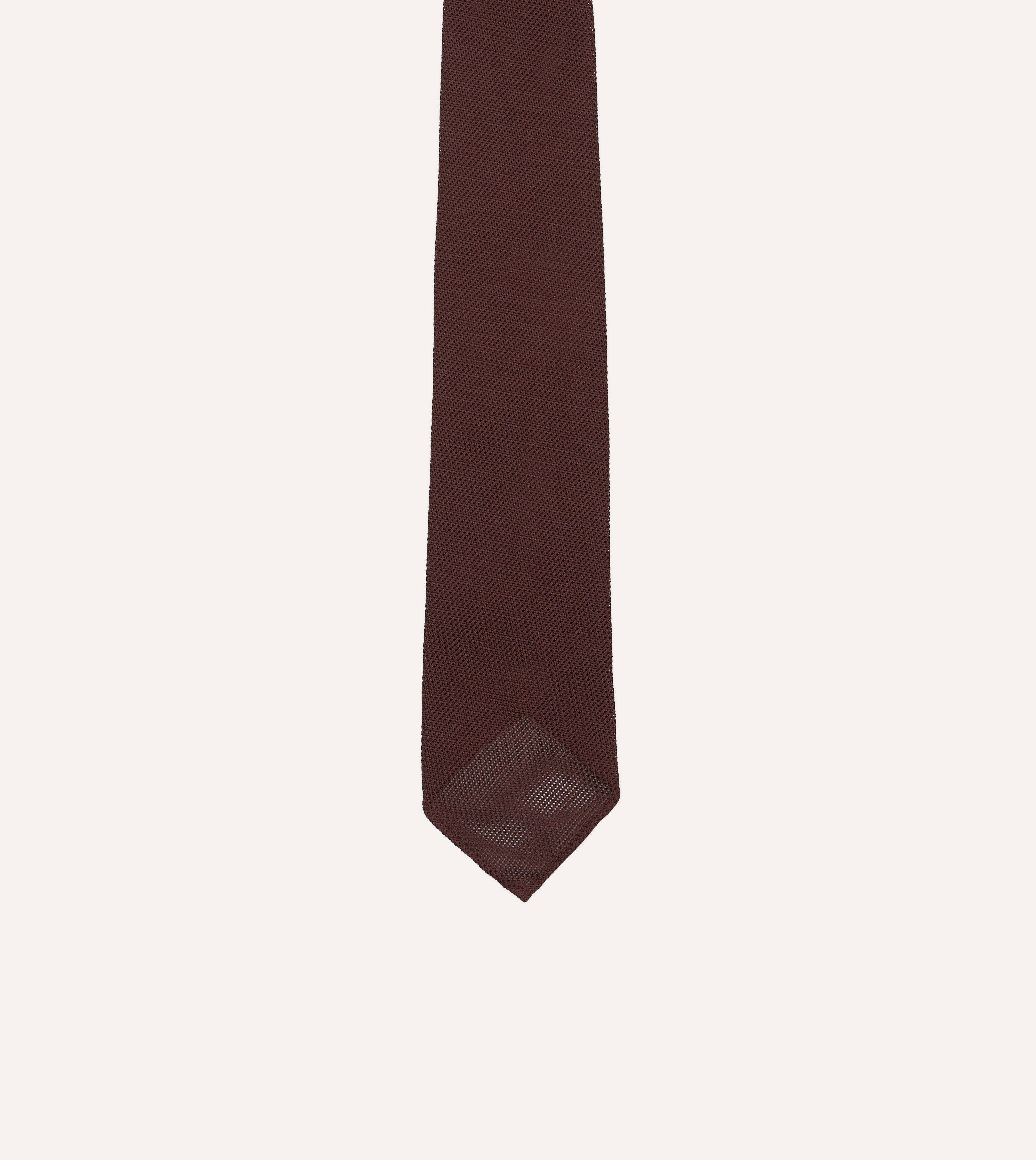 Premium Burgundy Grenadine Silk Tie - Hand Rolled Fine Woven Necktie for Men | Perfect for Weddings, Business Meetings & Formal Occasions