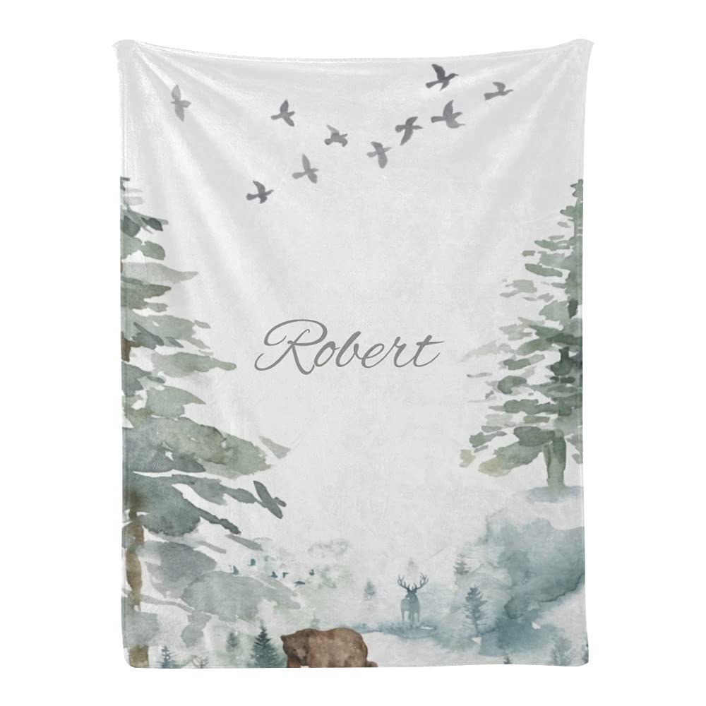Personalized Baby Blanket with Name - Super Soft Fleece Nursery Blanket 30x40 Inches for Boys & Girls | Custom Baby Shower Gift, Birthday Present & Cozy Nursery Essential