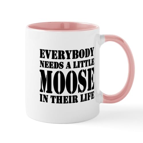 White/Pink Inside - Moose Mugs