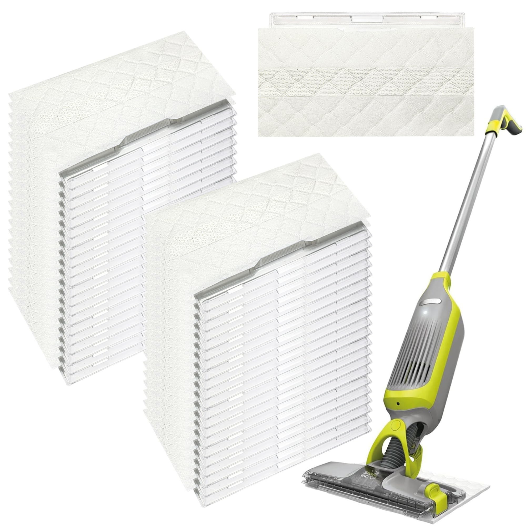 24 Pack Thicker VACMOP Replacement Pads for Shark VM252 VM200 VM190 VM250 VM251 Vacuum Mop - Disposable Hard Floor Cleaning Refills for Kitchen, Bathroom & Living Room Floors