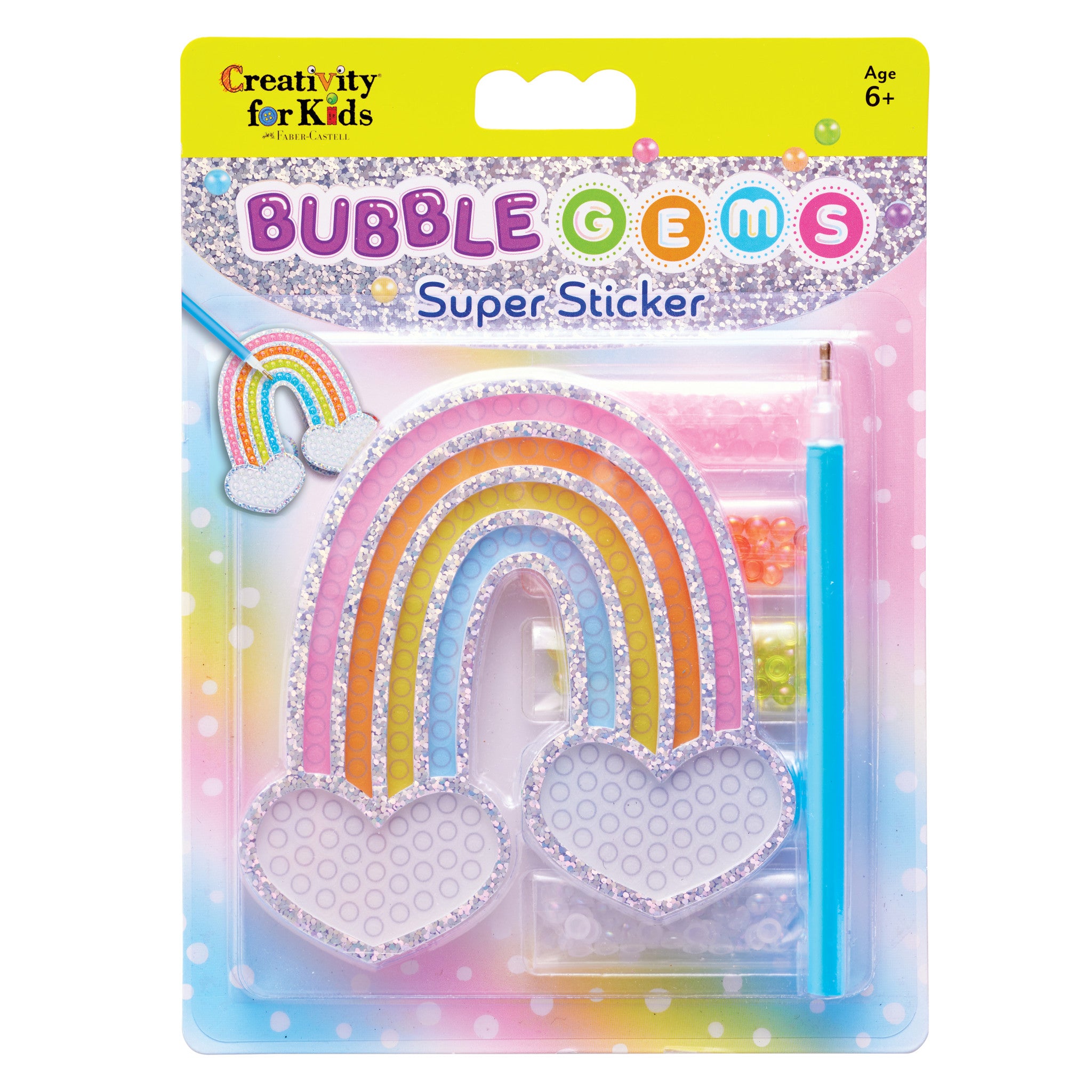 Bubble Gems™ Super Sticker Rainbow - 500+ Colorful Stickers for Kids, DIY Crafts, Scrapbooking & Journaling - Fun Classroom & Party Supplies #6469000