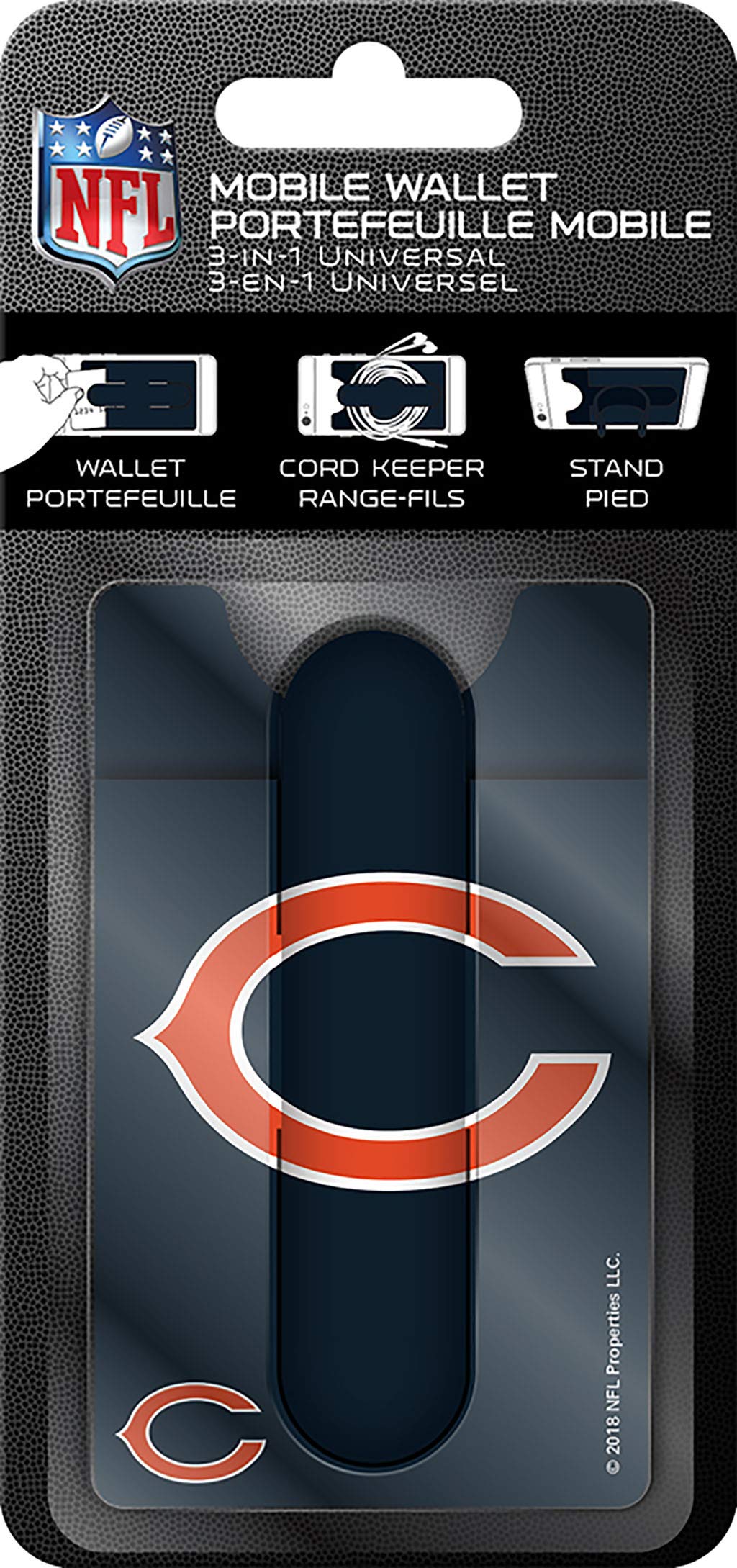 Trends International NFL Chicago Bears HG - Mobile Wallet - Slim Bifold Credit Card Holder for Men & Women - Perfect for Everyday Use, Travel, and Gameday