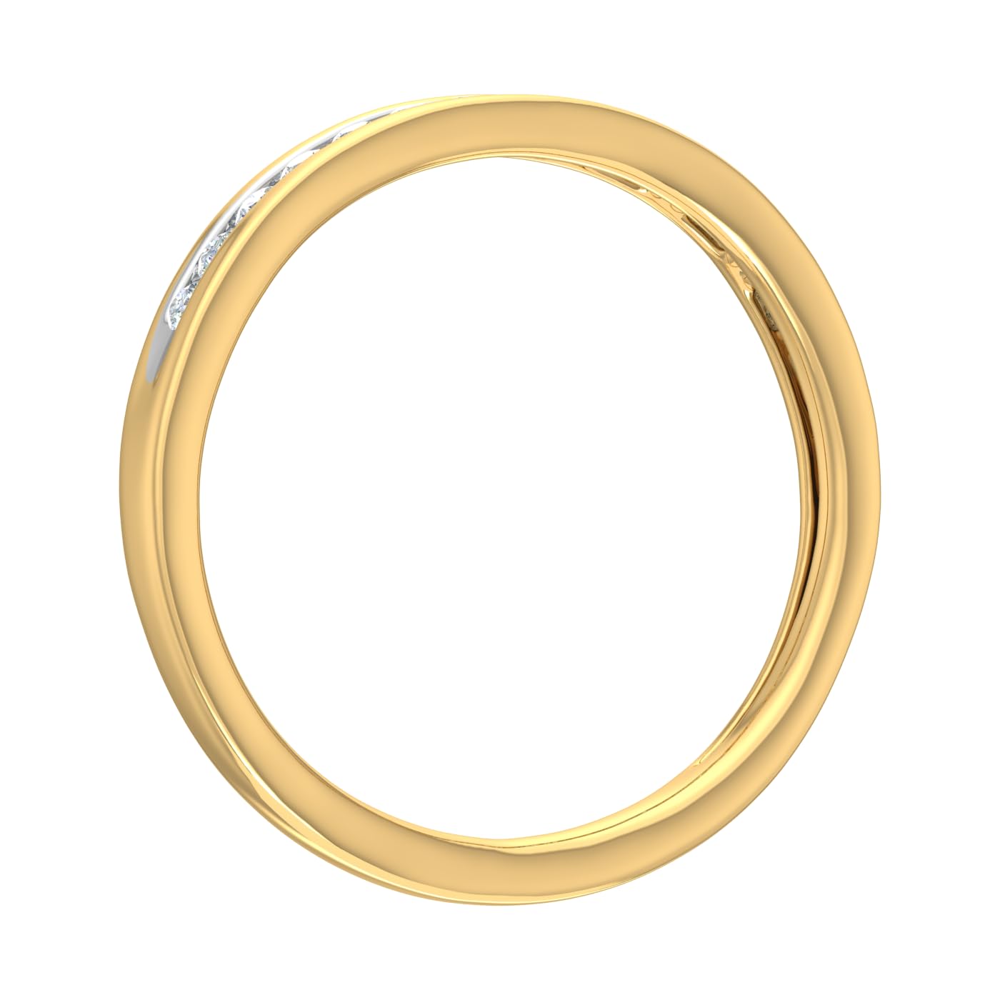 1/5 Carat Channel Set Diamond Wedding Band Ring in 10K Solid Gold - Elegant Bridal Jewelry for Engagement, Anniversary & Special Occasions