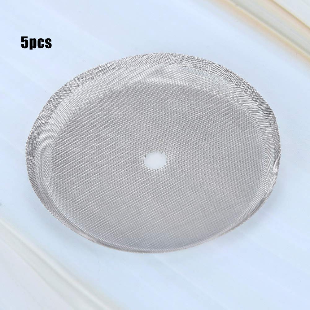 5-Pack 80 Mesh Stainless Steel Replacement Filters for 350ml French Press Coffee Maker - Durable Coffee Strainers for Home, Office & Camping Use