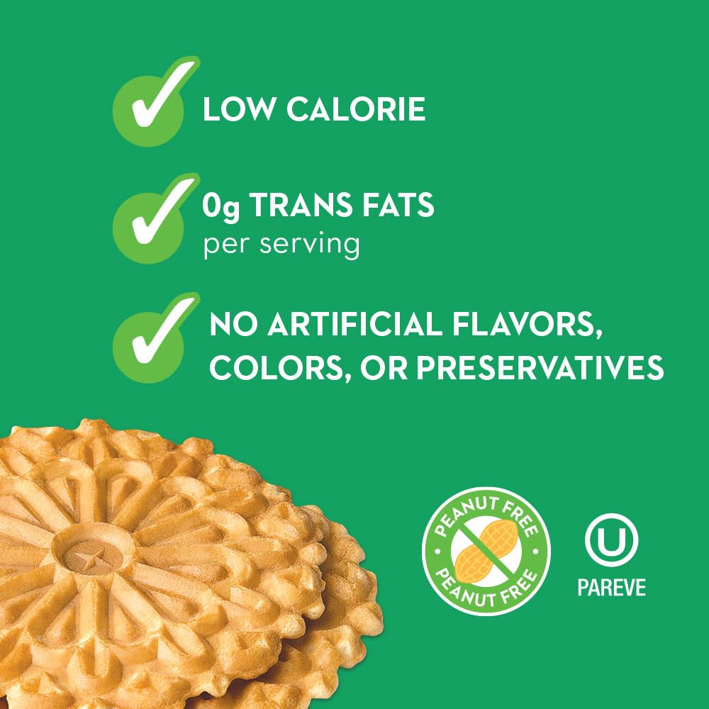 Authentic Italian Reko Pizzelle Waffle Cookies - Anise Flavor, 7oz (12 Pack) | Perfect for Holiday Gifts, Coffee Pairing & Dessert Platters