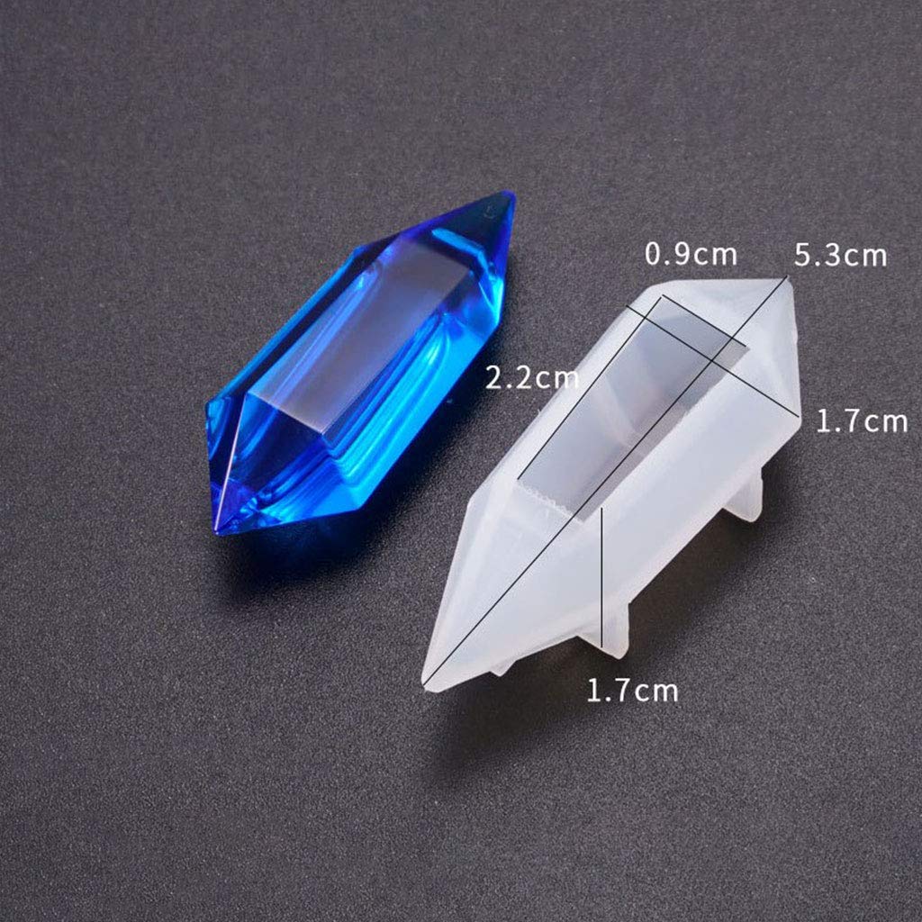 6-Piece Silicone Pendulum Casting Molds for Epoxy Resin - Cone & Crystal Column Pendant Jewelry Making Tools - DIY UV Resin Stone Molds for Necklaces, Home Decor & Spiritual Crafts