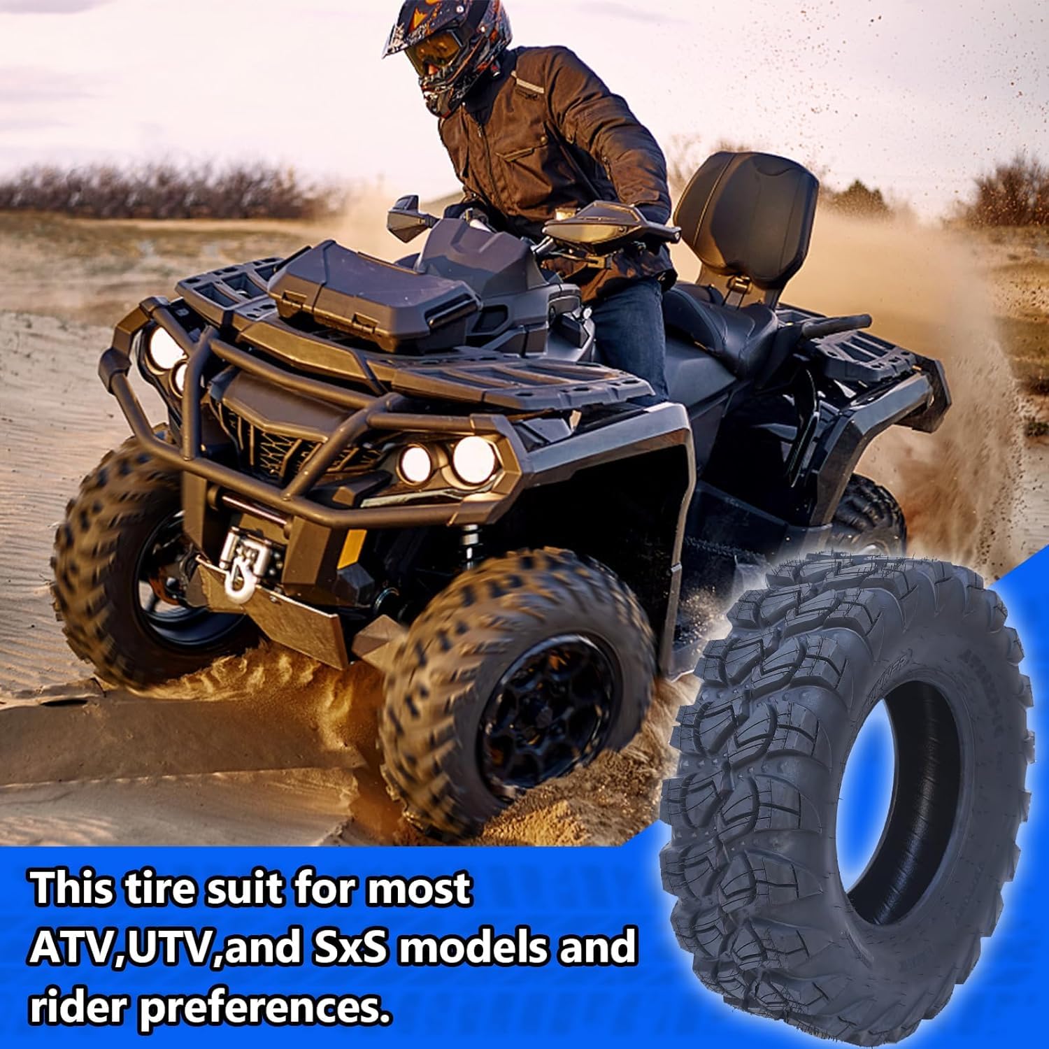 All-Terrain ATV/UTV Tires 29x11-14 (Set of 2) - 6PR Tubeless Off-Road Tires for Sand, Mud & Trail Riding | Perfect for ATV Adventures, Hunting & Outdoor Exploration